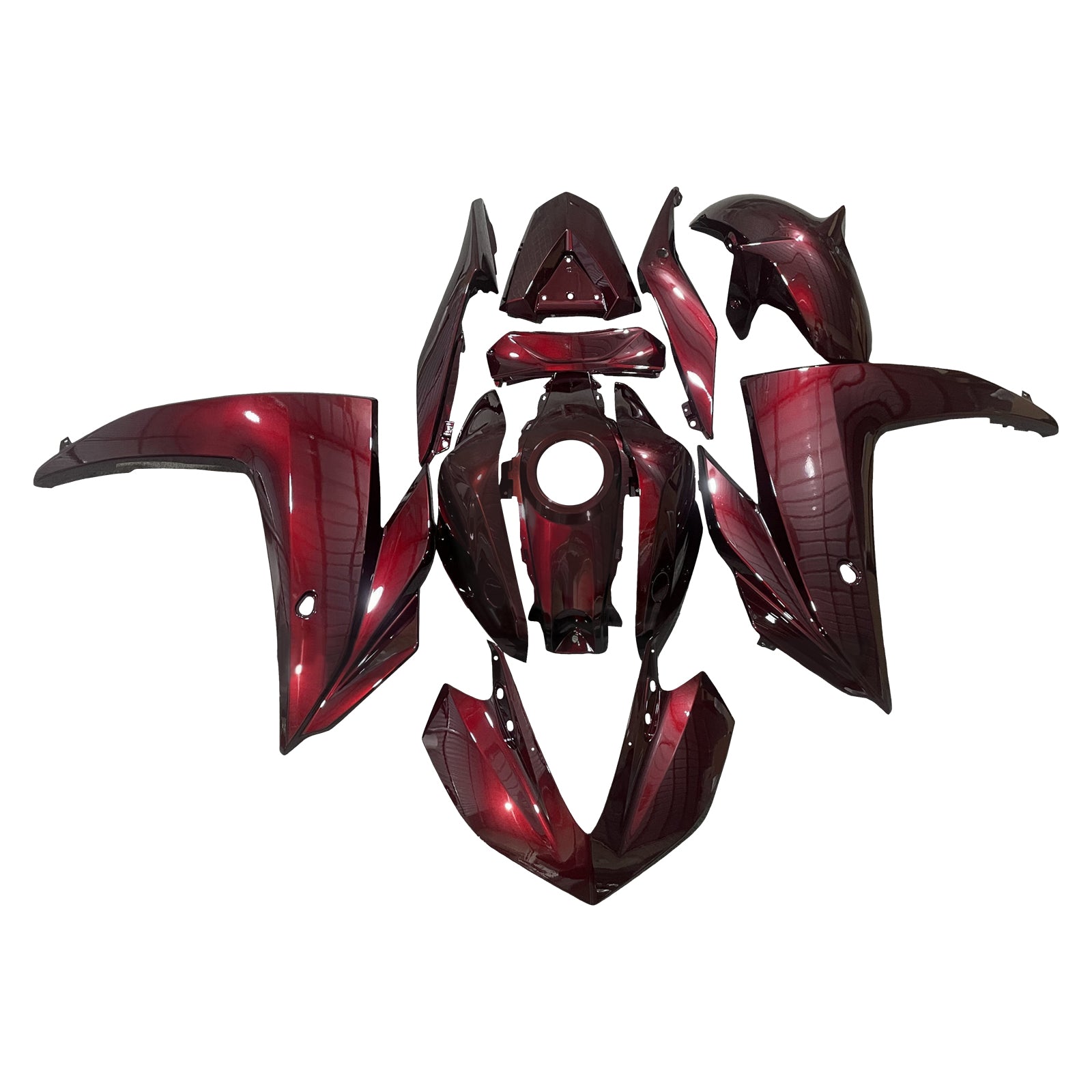 Amotopart 2014-2018 Yamaha YZF-R3 R25 Red Fairing Kit