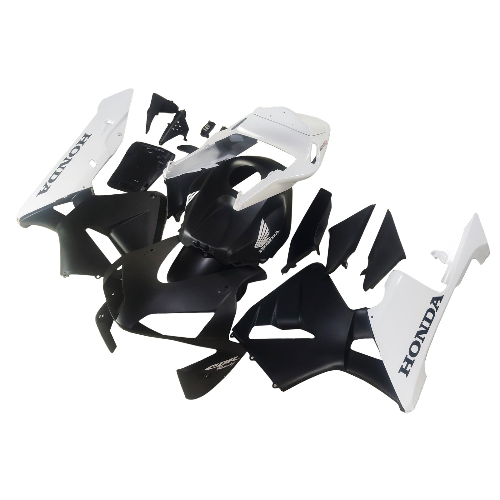 Amotopart 2003-2004 Honda CBR600RR White Black Fairing Kit