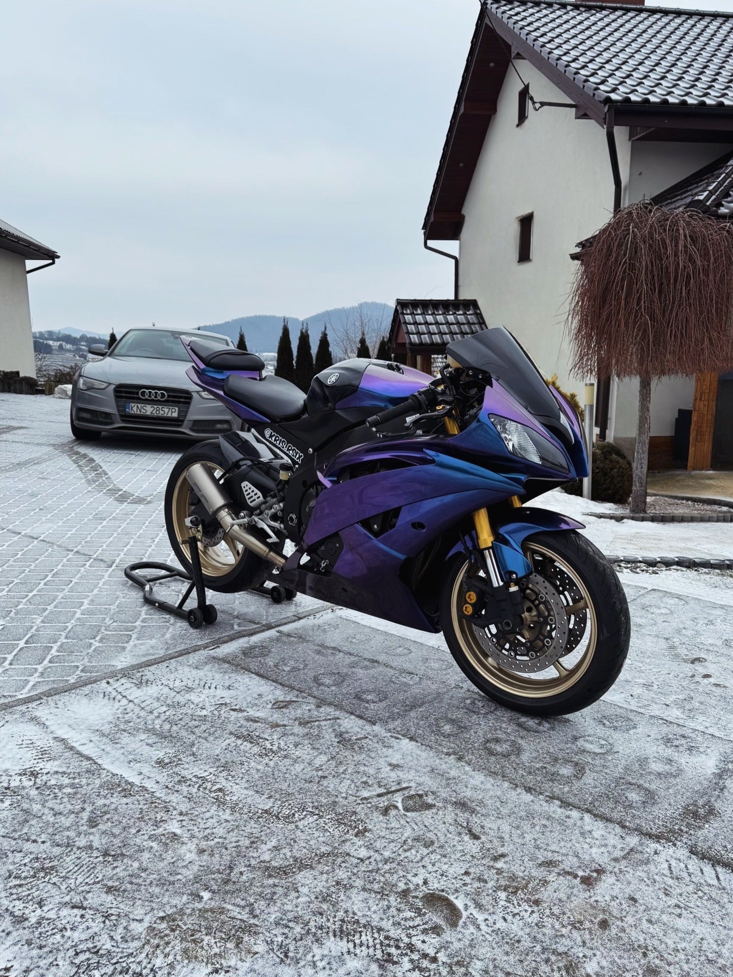 Amotopart 2008-2016 Yamaha YZF-R6 Blue Purple Chameleon Fairing Kit