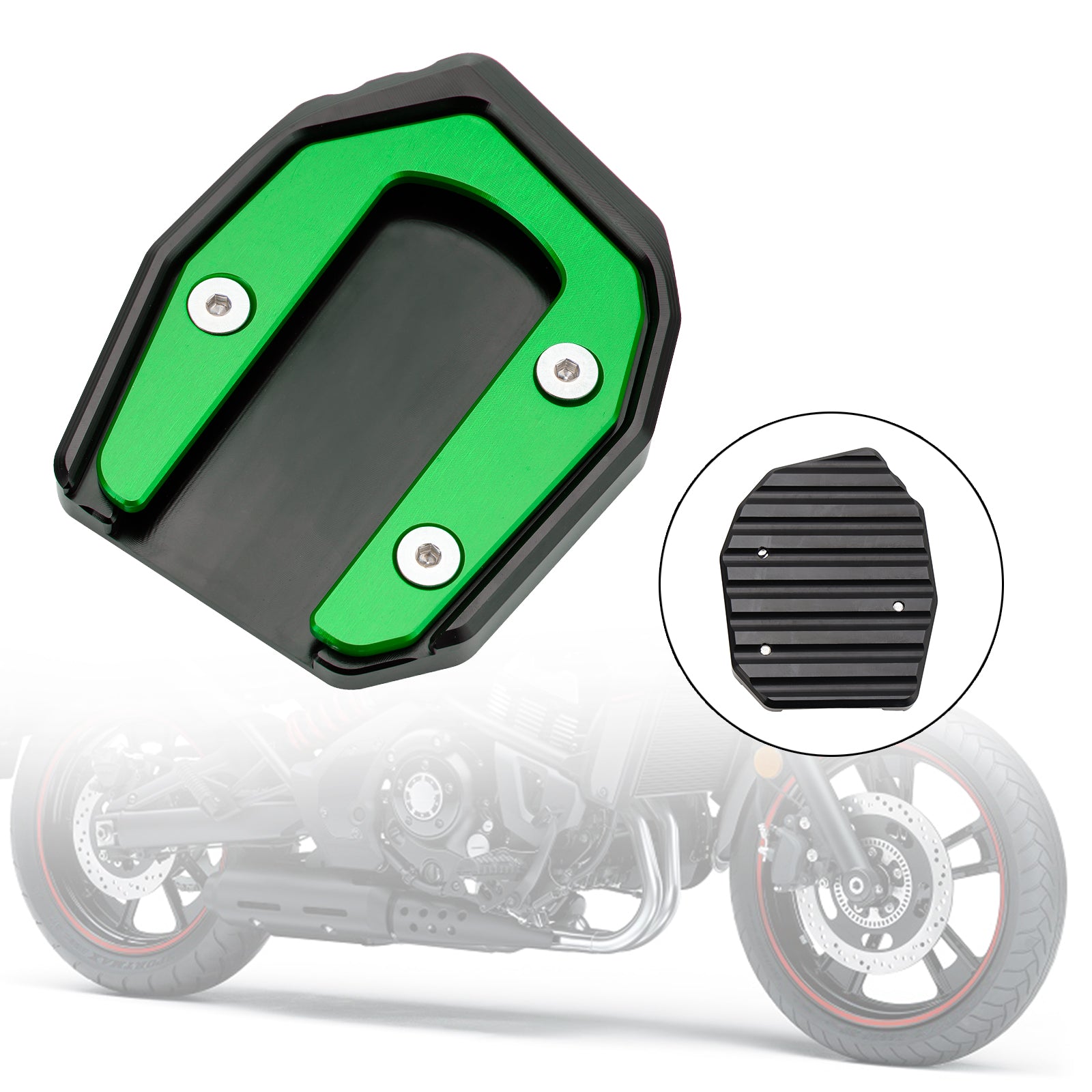 Almohadilla de placa ampliada con soporte para Kawasaki Vulcan S 650 VN650 2015-2021