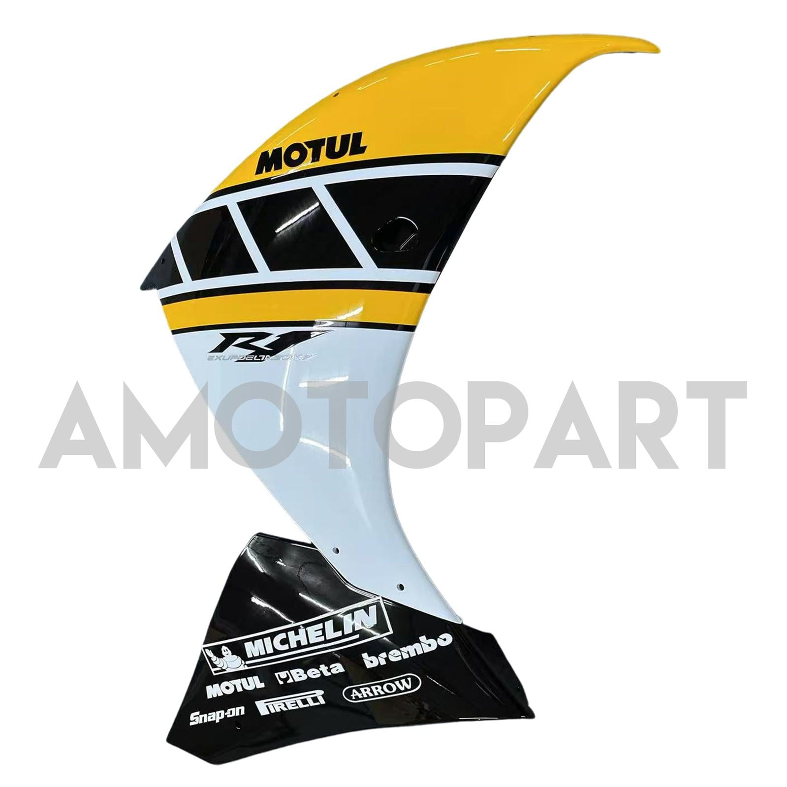 Amotopart 2009-2011 Yamaha YZF 1000 R1 Yellow Black White Fairing Kit