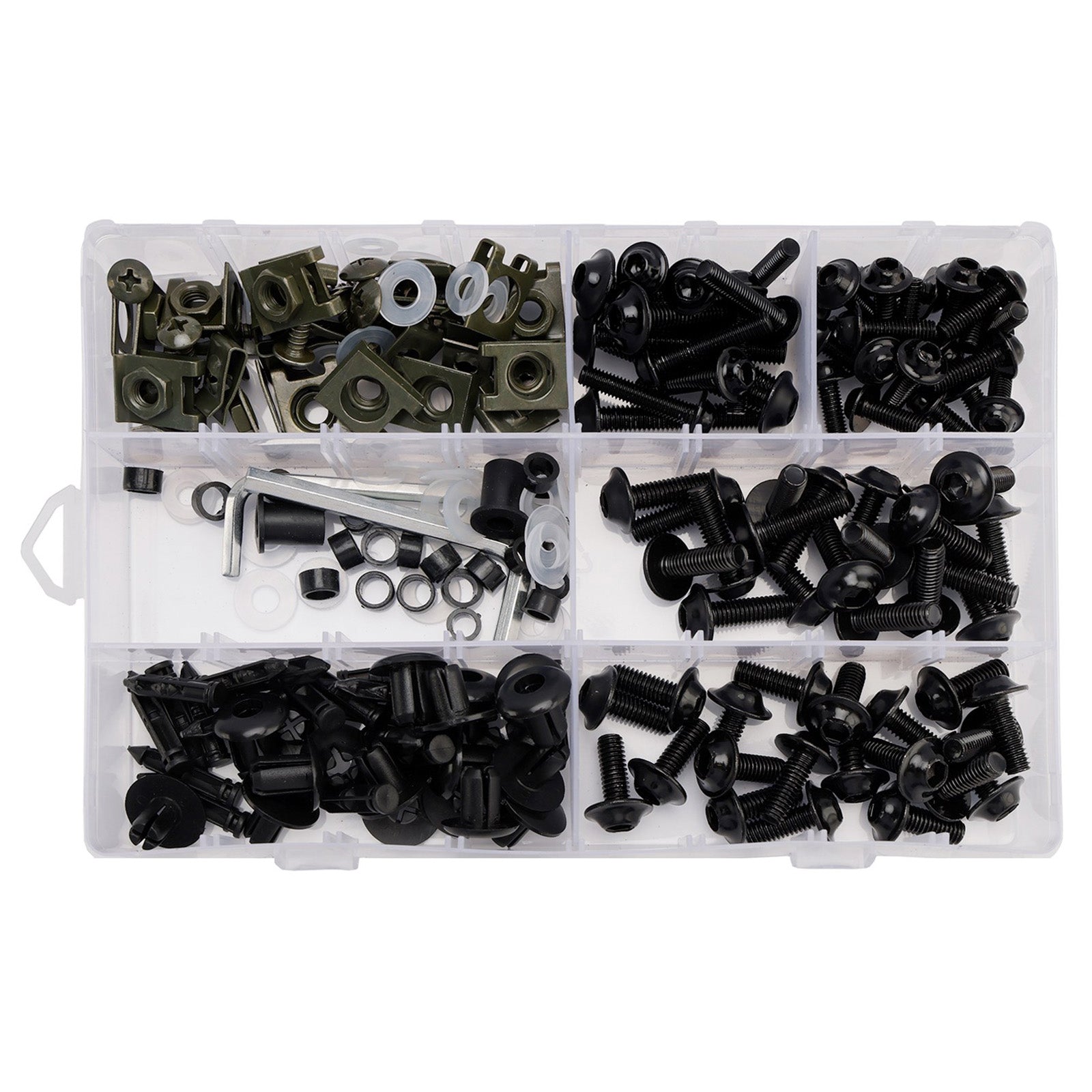 Amotopart 2024-2025 Kawasaki ZX-6R Black Silver Fairing Kit