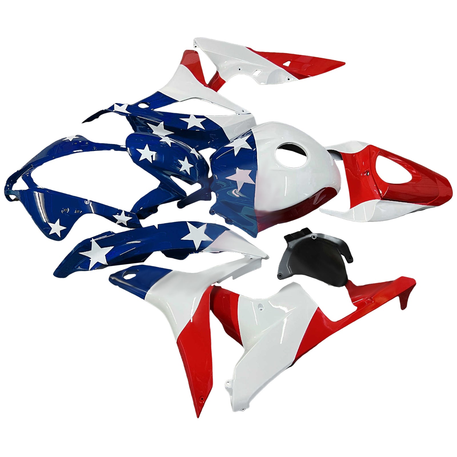 Amotopart 2007-2008 Honda CBR600RR Blue White Rotverkleidung Kit