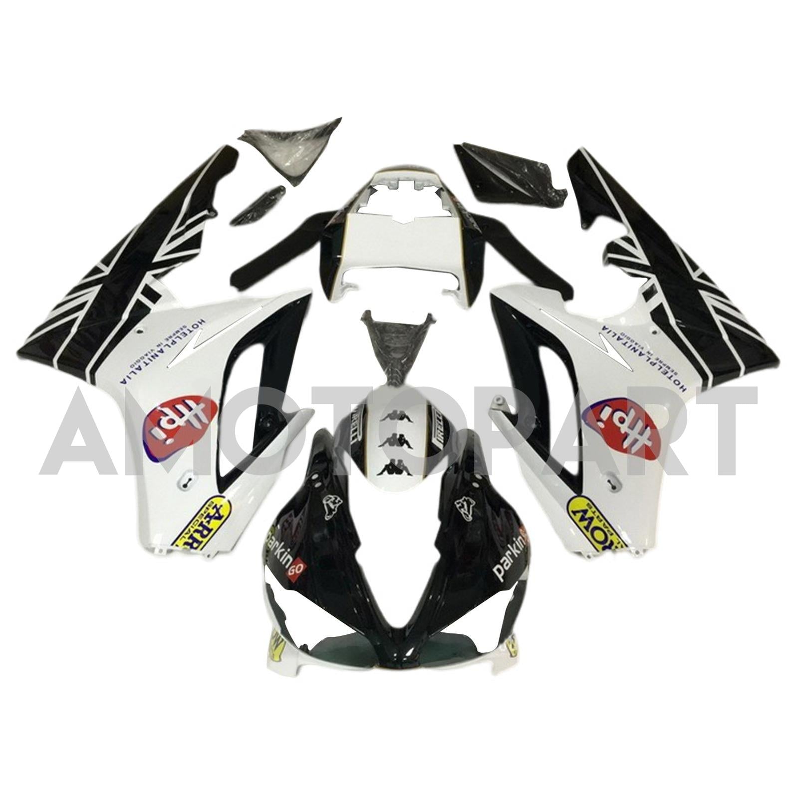 Amotopart 2009-2012 Triumph Daytona 675 White & Black Style1 Fairing Kit