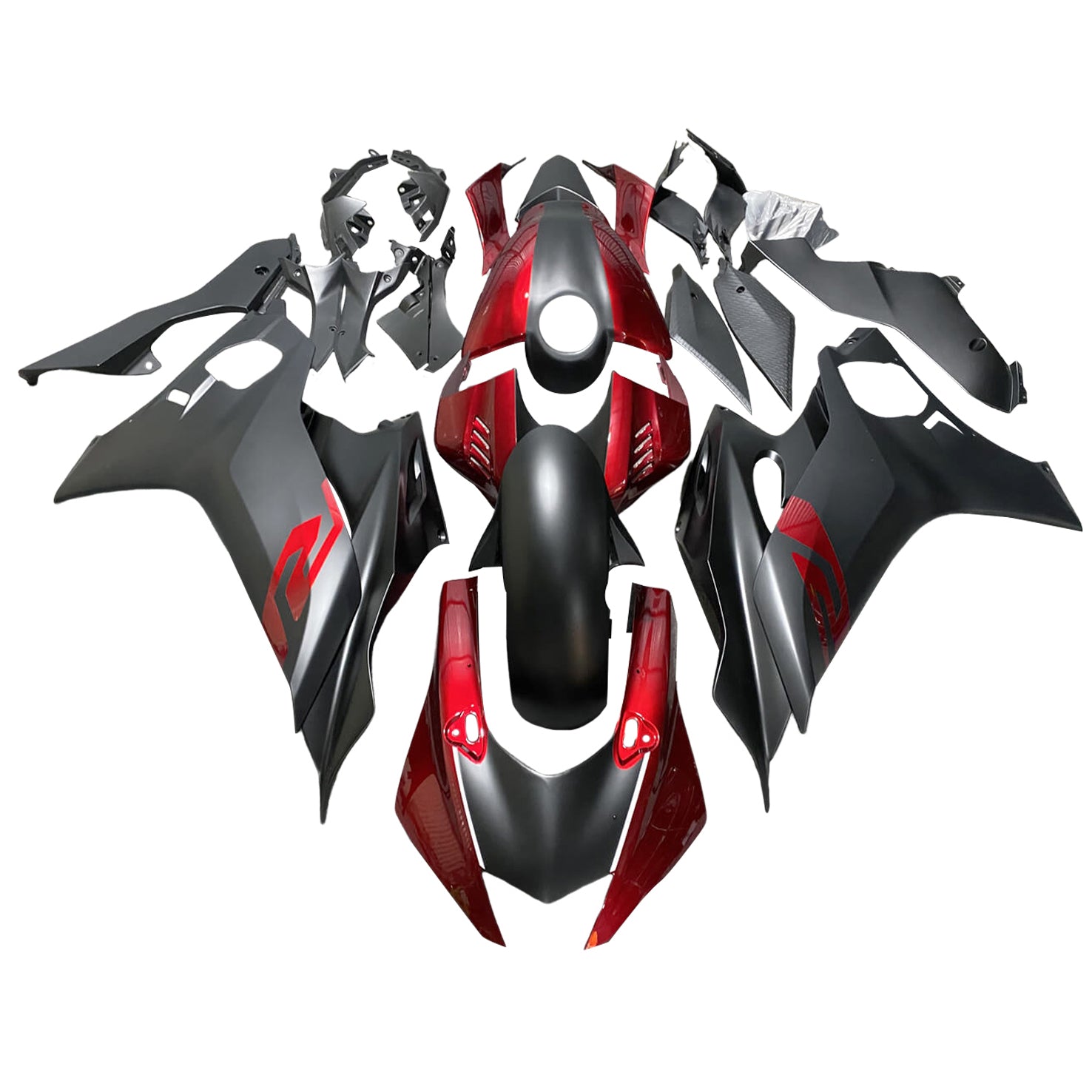 Amotopart 2017-2023 Yamaha YZF R6 Marked Black Fairing Kit