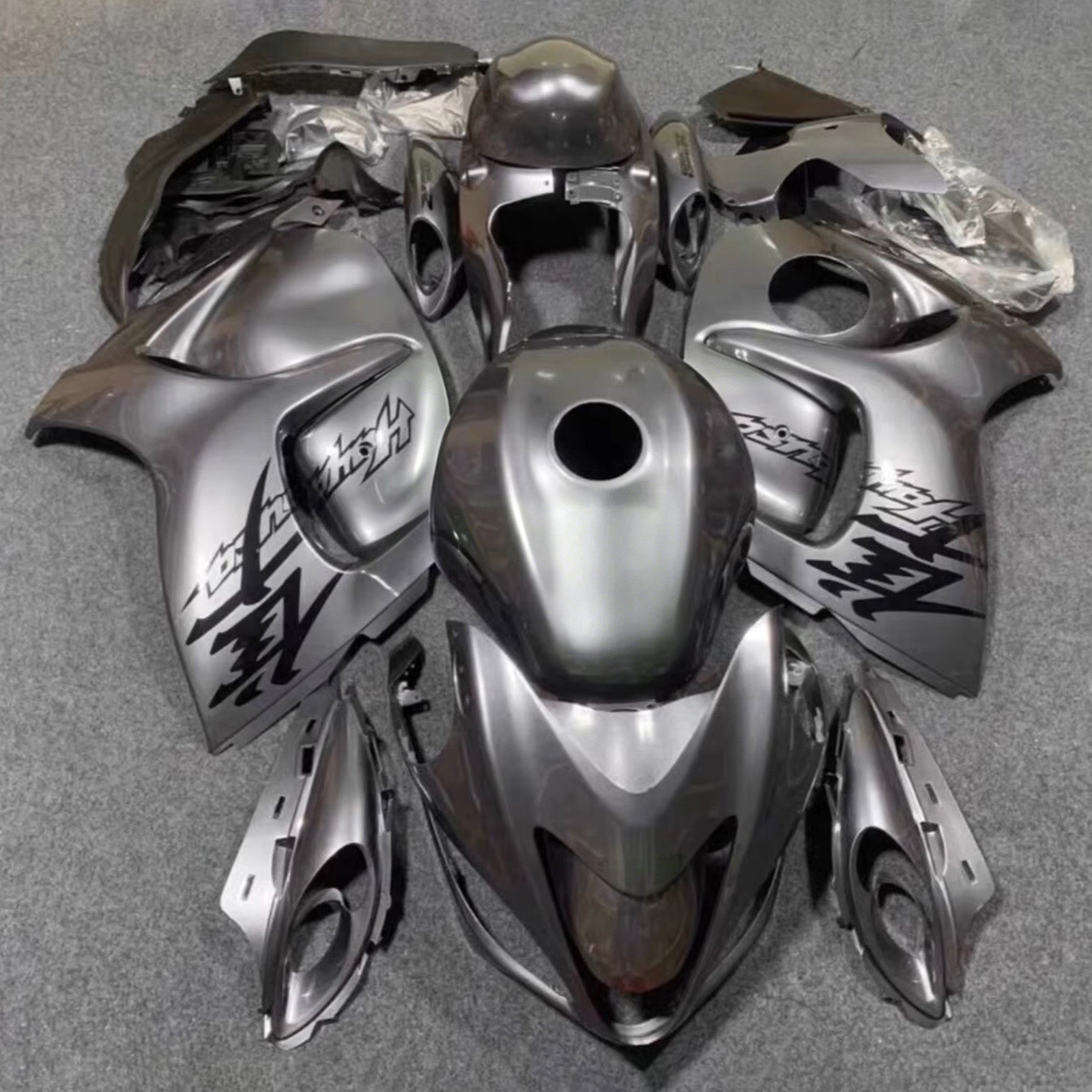 Amotopart 2008-2020 Suzuki Hayabusa GSX1300R Silver Fairing Kit