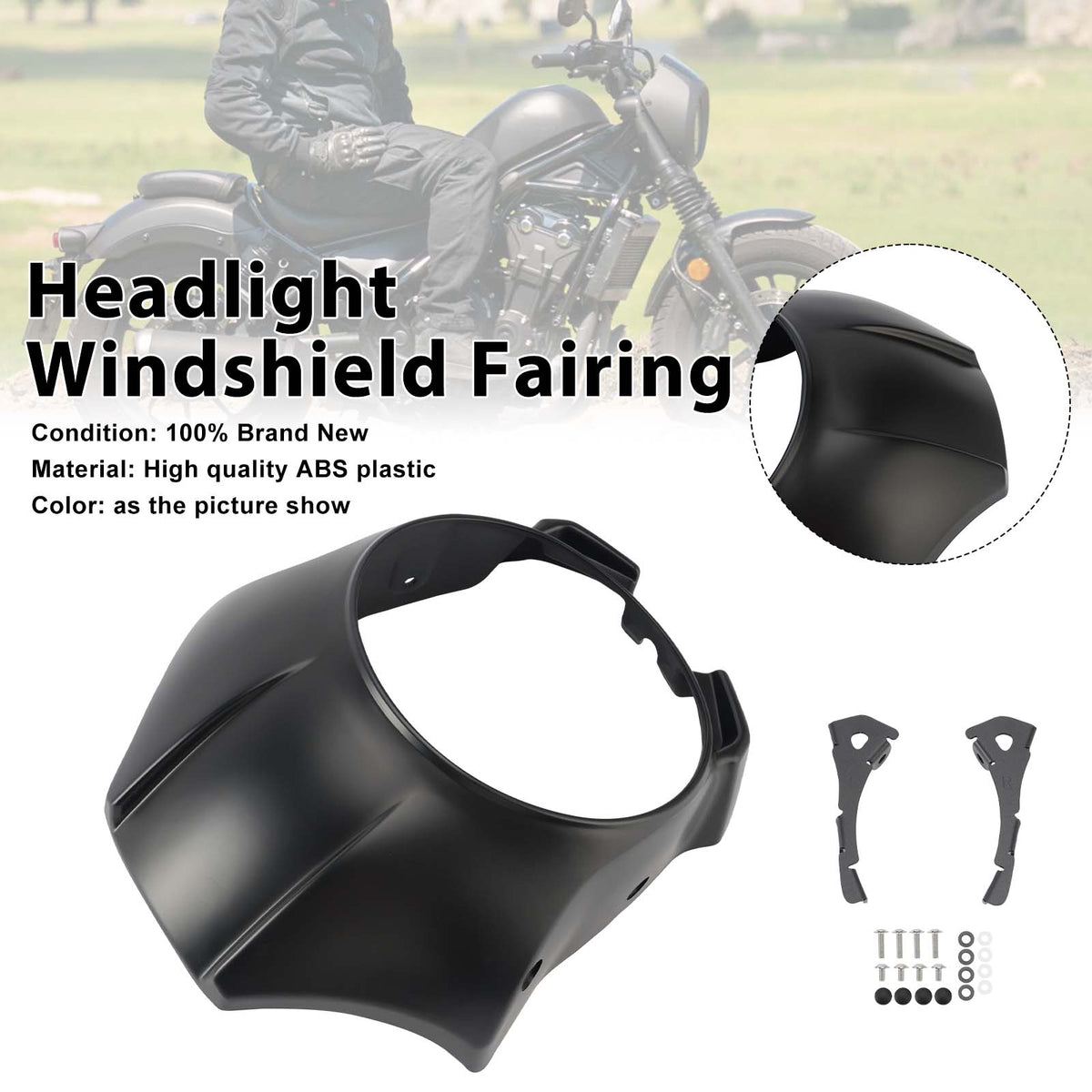 2020-2026 Honda Rebel CMX300 CMX500 Headlight Windshield Cover Fairing