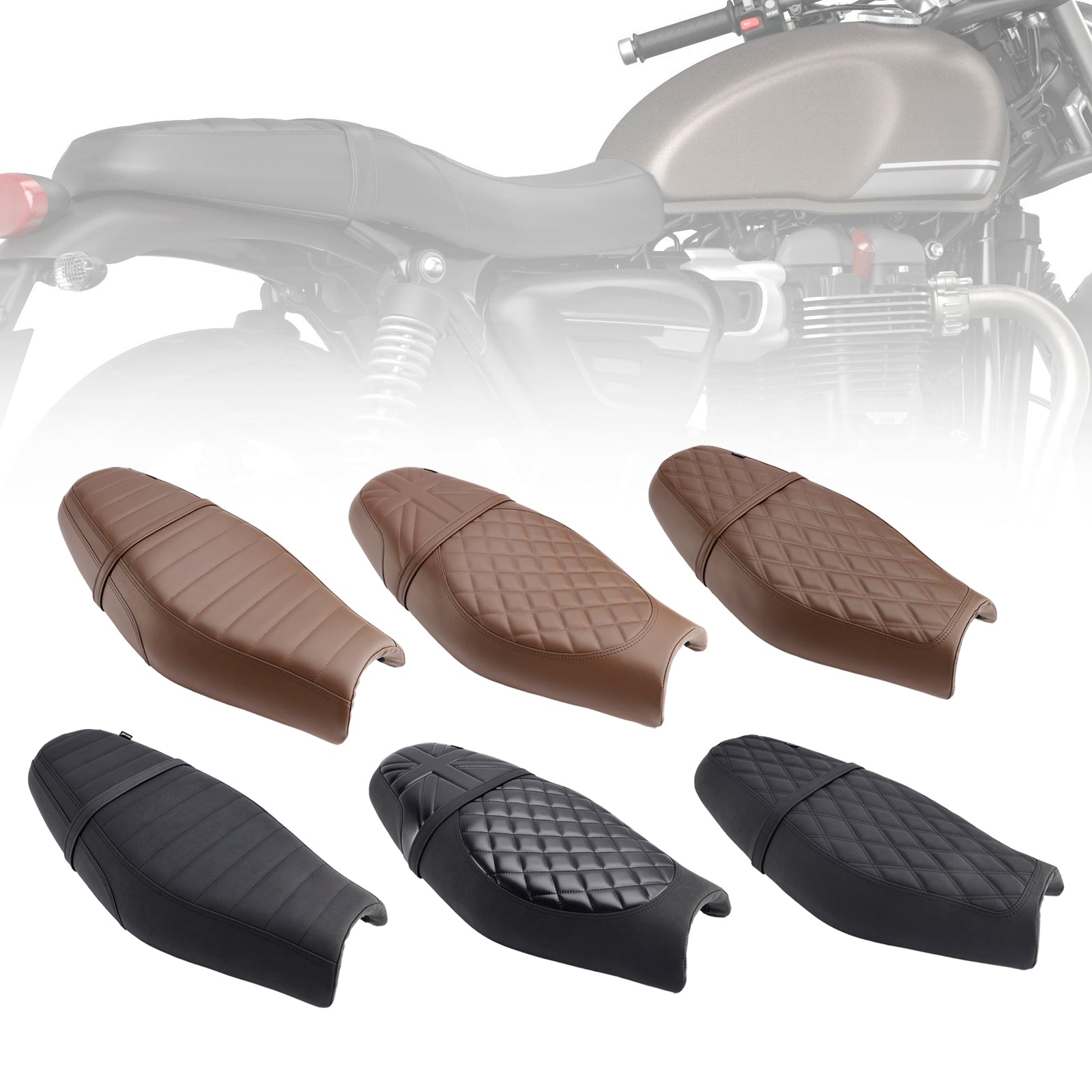 Street Twin Speed Twin 900 Replace Front Rear Driver Passenger Seat Blackc BrownC