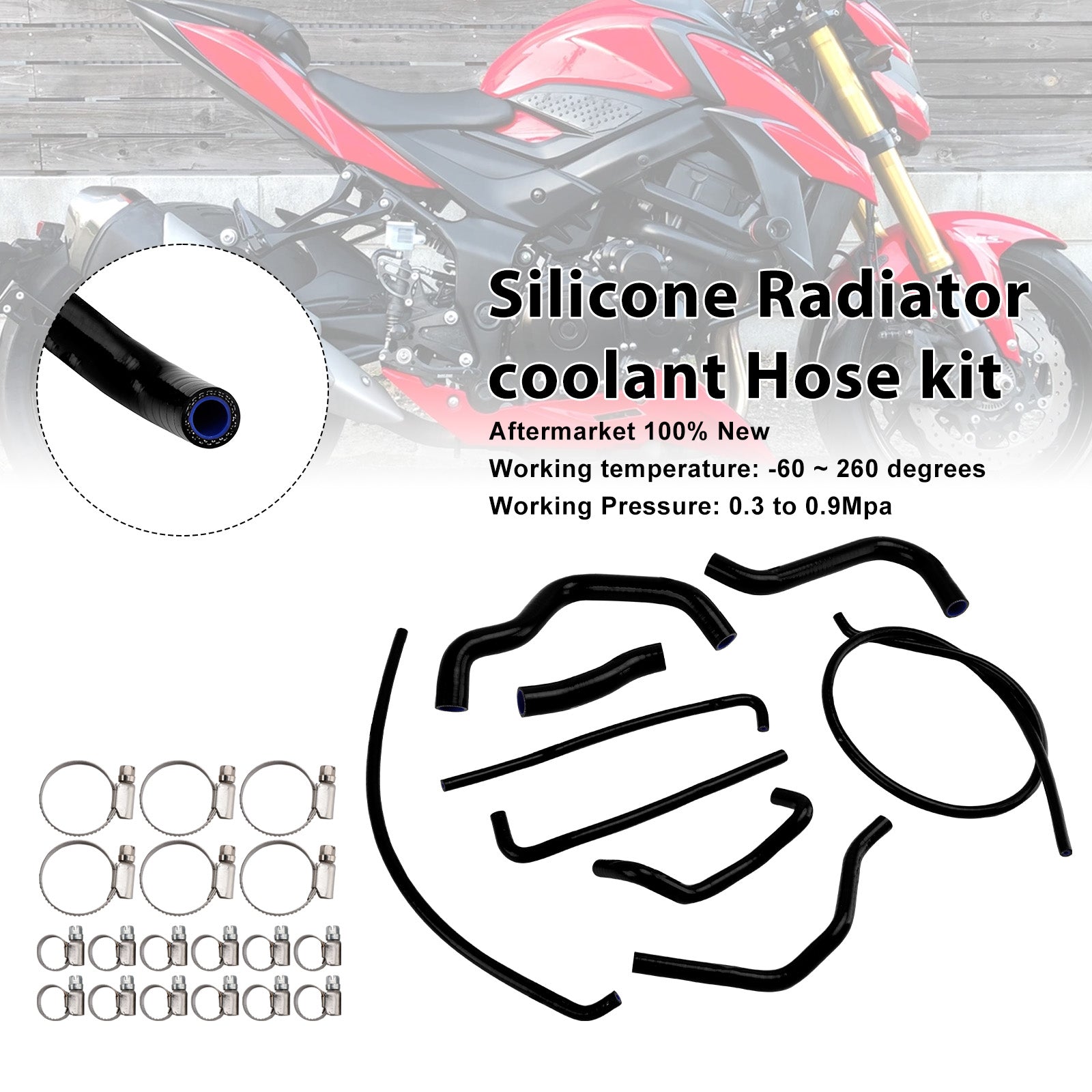 17-25 Suzuki GSX-S750 /Z 20 Silicone Radiator coolant Hose kit