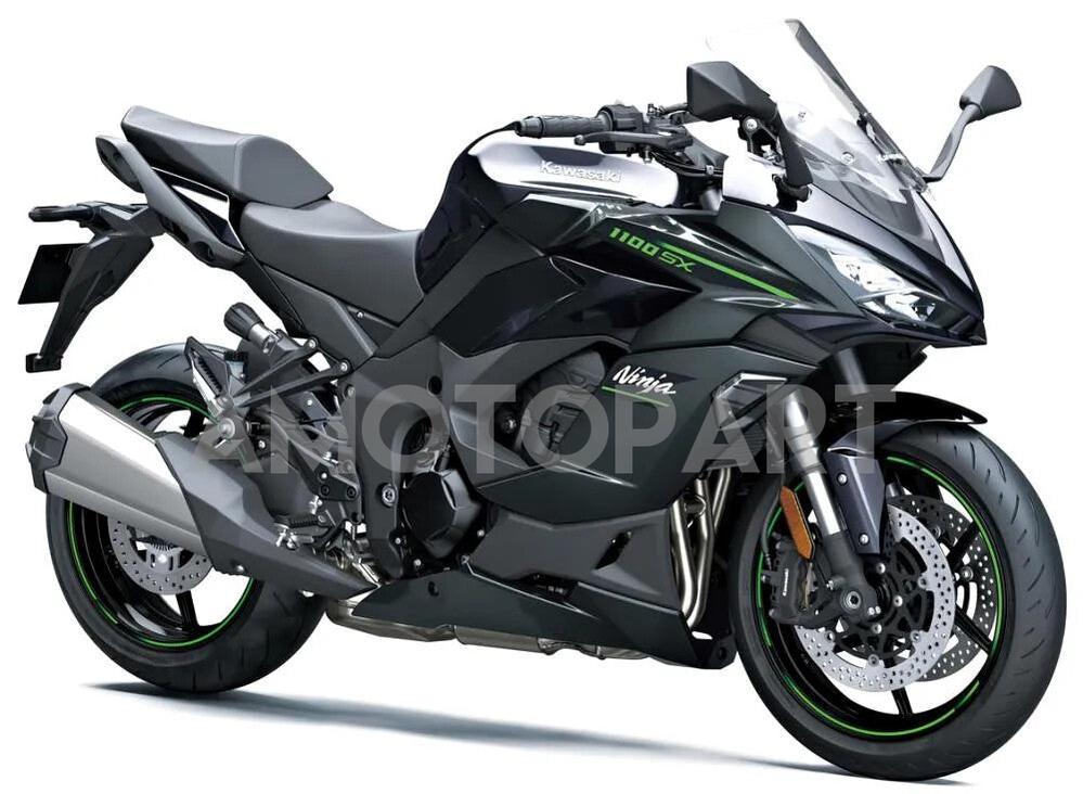Amotopart 2020–2025 Kawasaki Z1000SX Ninja 1000SX/1100SX schwarzes Verkleidungsset