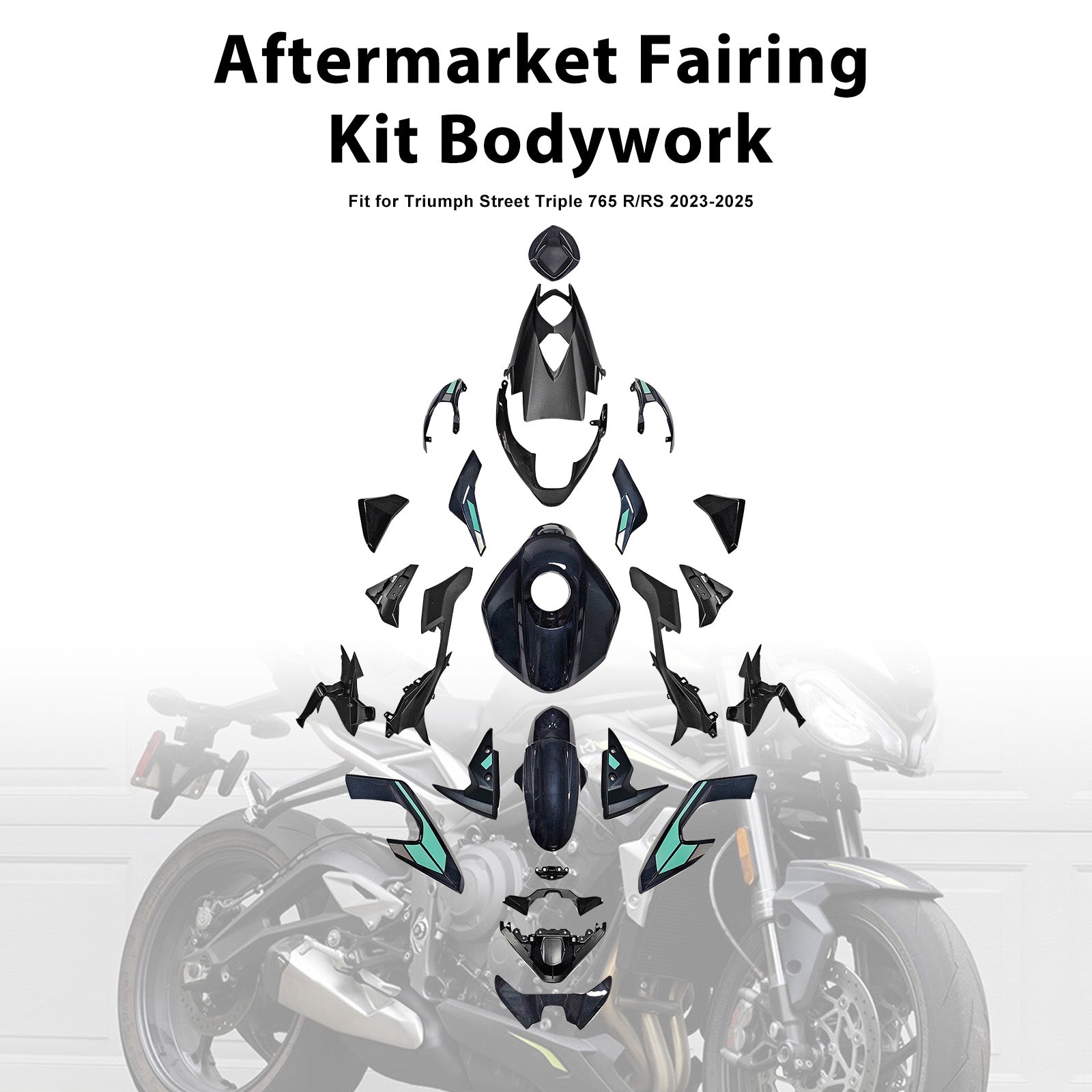 Amotopart 2023–2025 Triumph Street Triple 765 R/RS Verkleidungsset-Kollektion