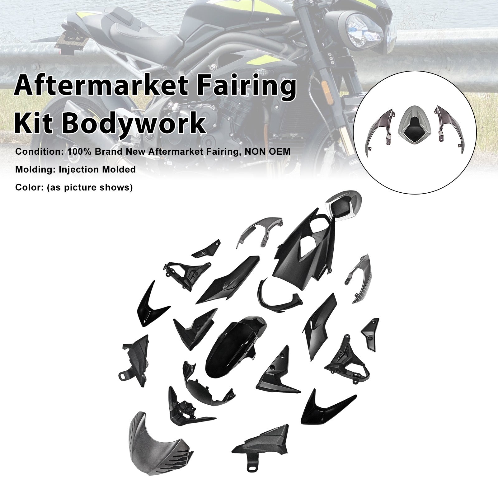 Amotopart 2020-2022 Collection de kits de carénage Triumph Street Triple 765 R/RS