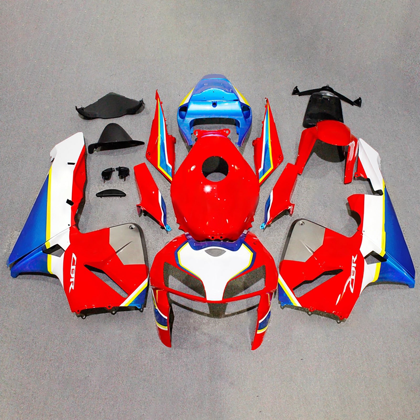 Amotopart 2005-2006 Honda CBR600RR Red Whie Blue Fairing Kit