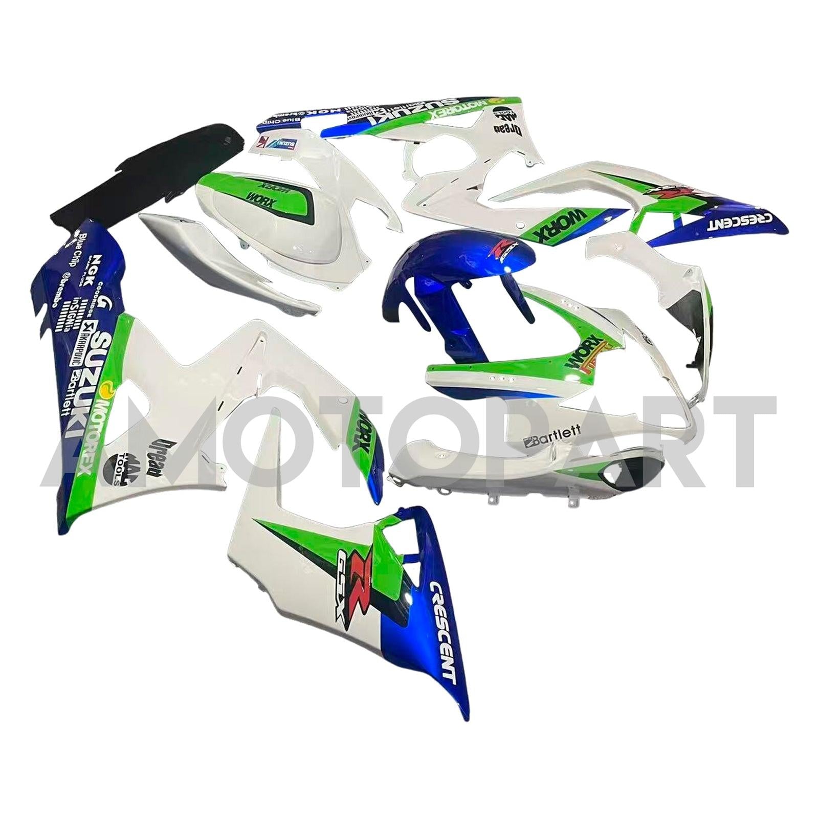Amotopart 2005-2006 Suzuki GSXR1000 Weißverkleidungskit