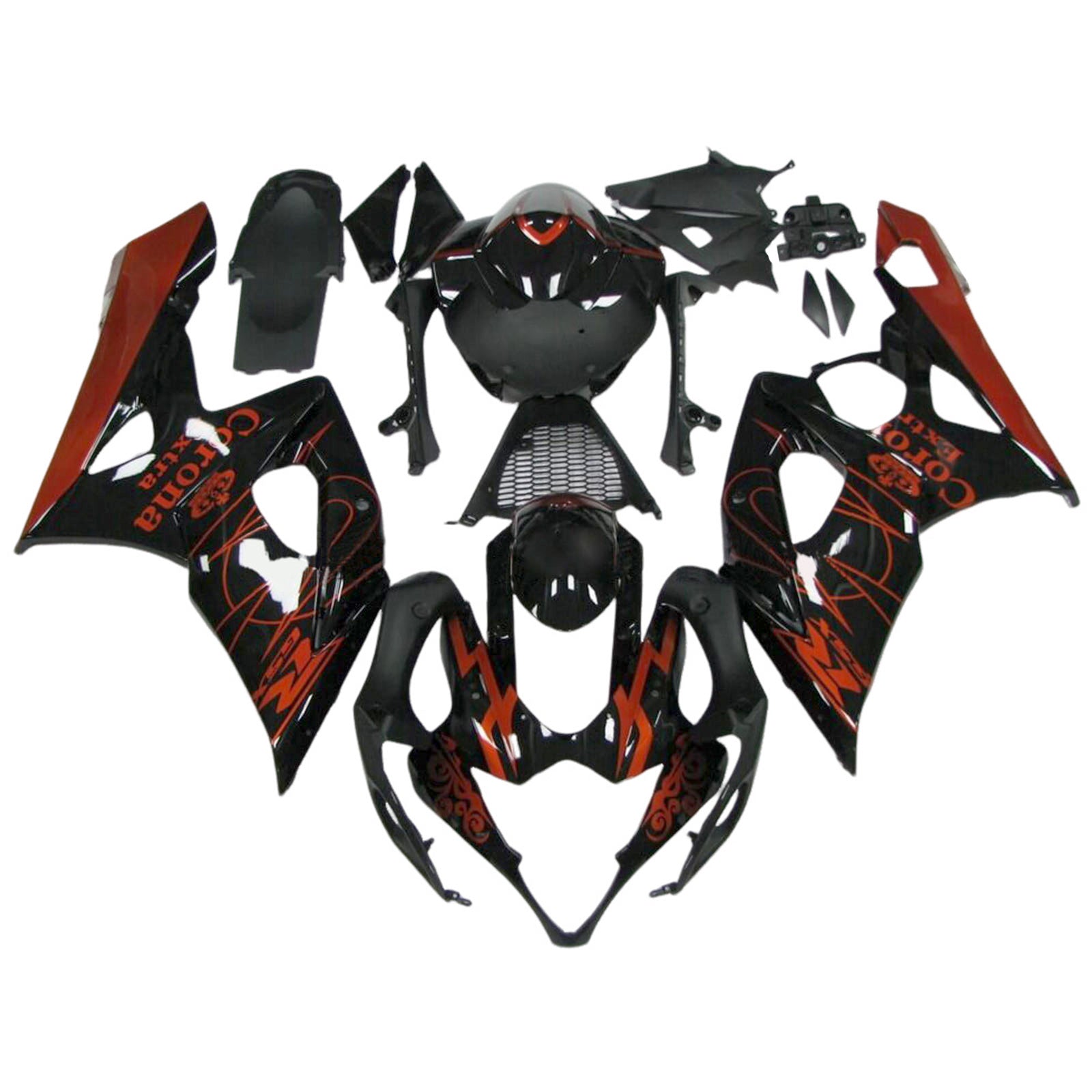 Amotopart 2005-2006 K5 GSXR1000 Suzuki Black mit roten Akzentverkaufskit