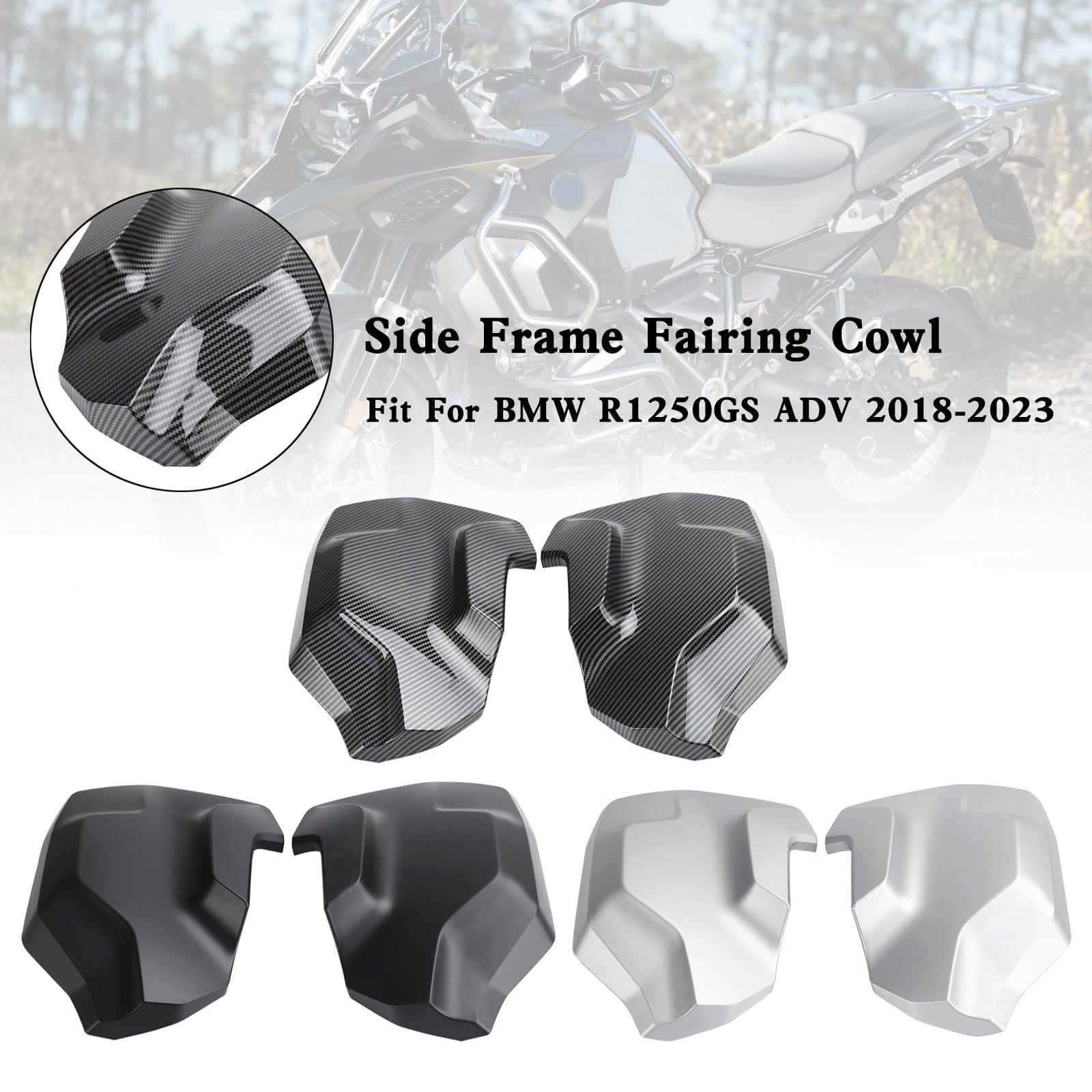 18-23 BMW R1250GS Adv Boczna ramka Fairing Fairing Cowl Strażnik pokrywa chłodnicy
