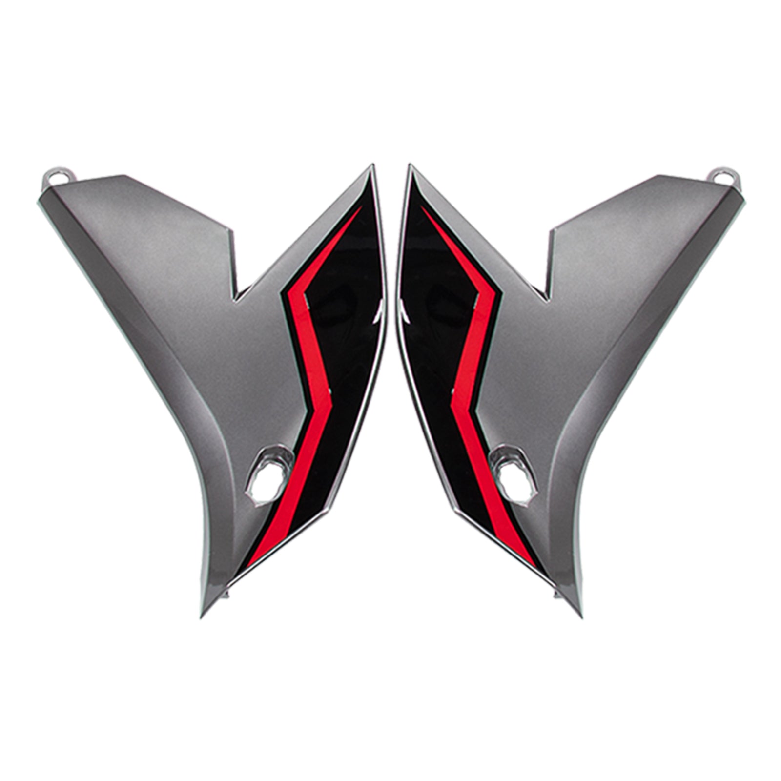 Amotopart 2022-2024 Kawasaki VERSYS 650 KLE ABS Kit de carenado con patrón rojo plateado