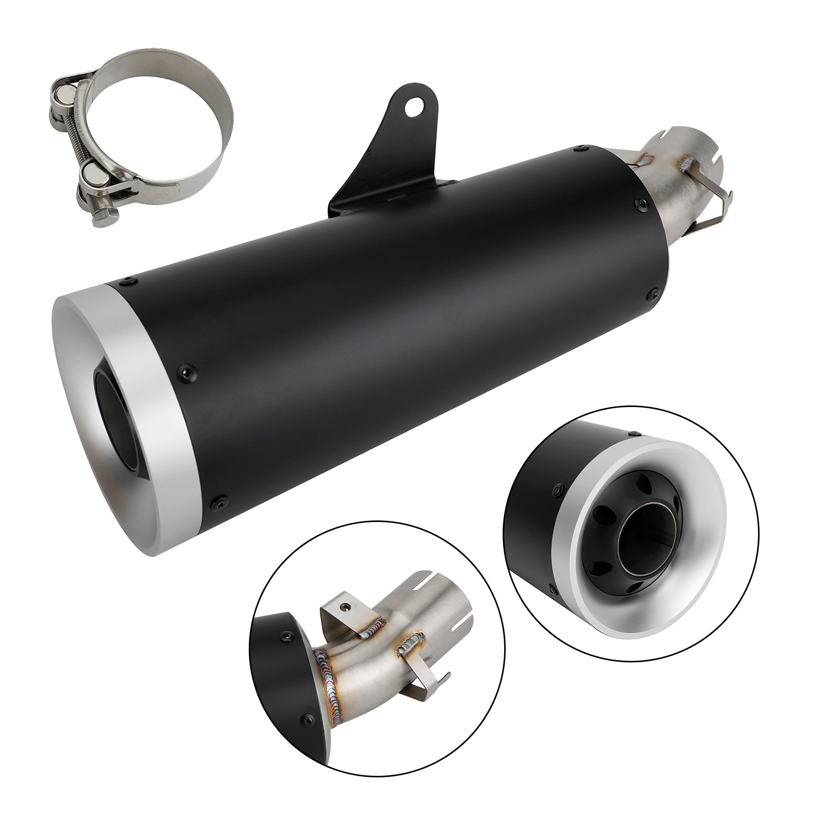 Nerezový skluz na výfukový tlumič tlumiče ocas černý pro Kawasaki Z900rs 18-23 19