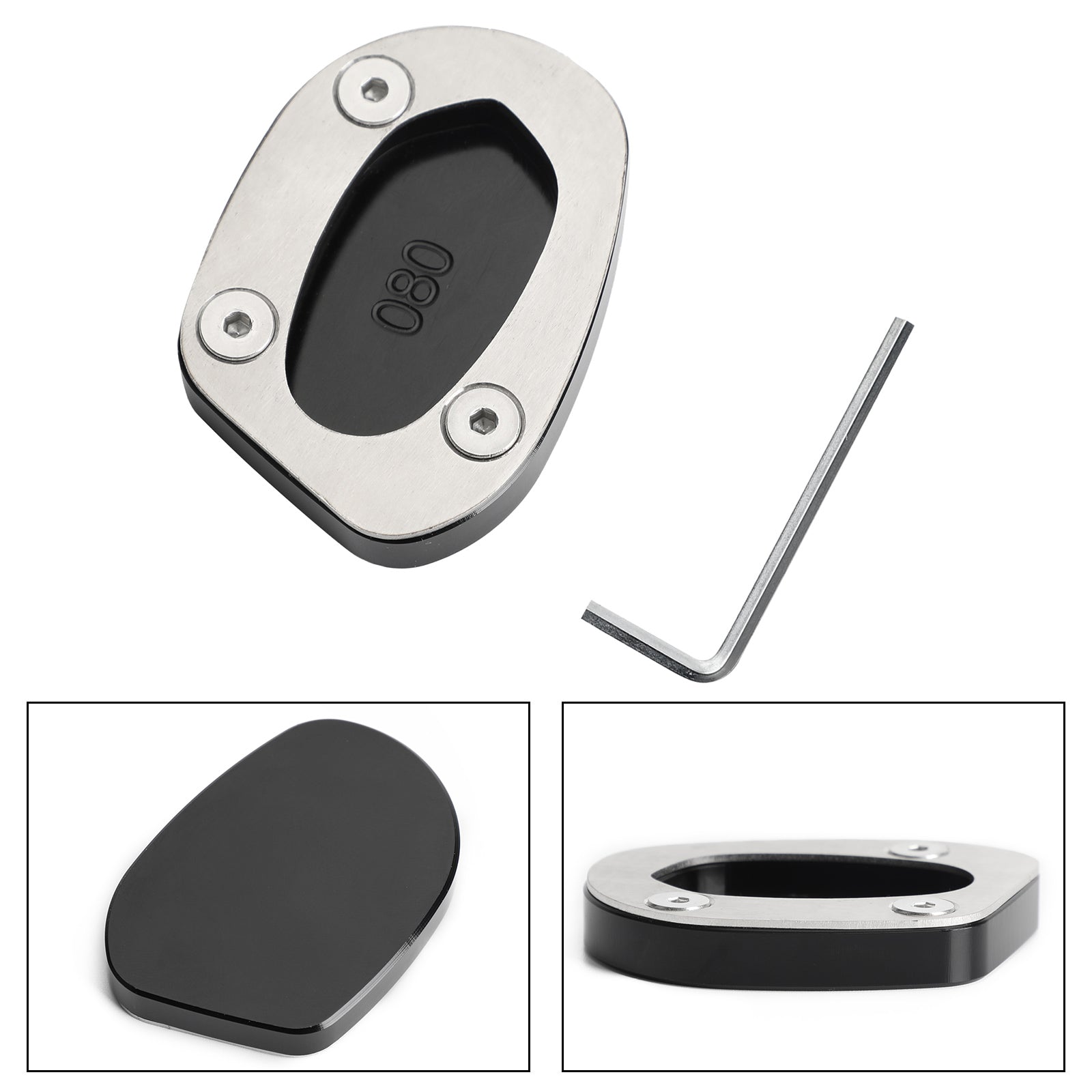 Caballete lateral ampliar placa almohadilla para Triumph Speed Twin 1200 Thruxton 1200