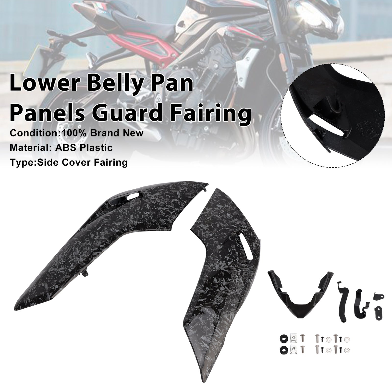 2020-2022 Street Triple 765 R/RS Lower Belly Pan Panels Guard Fairing