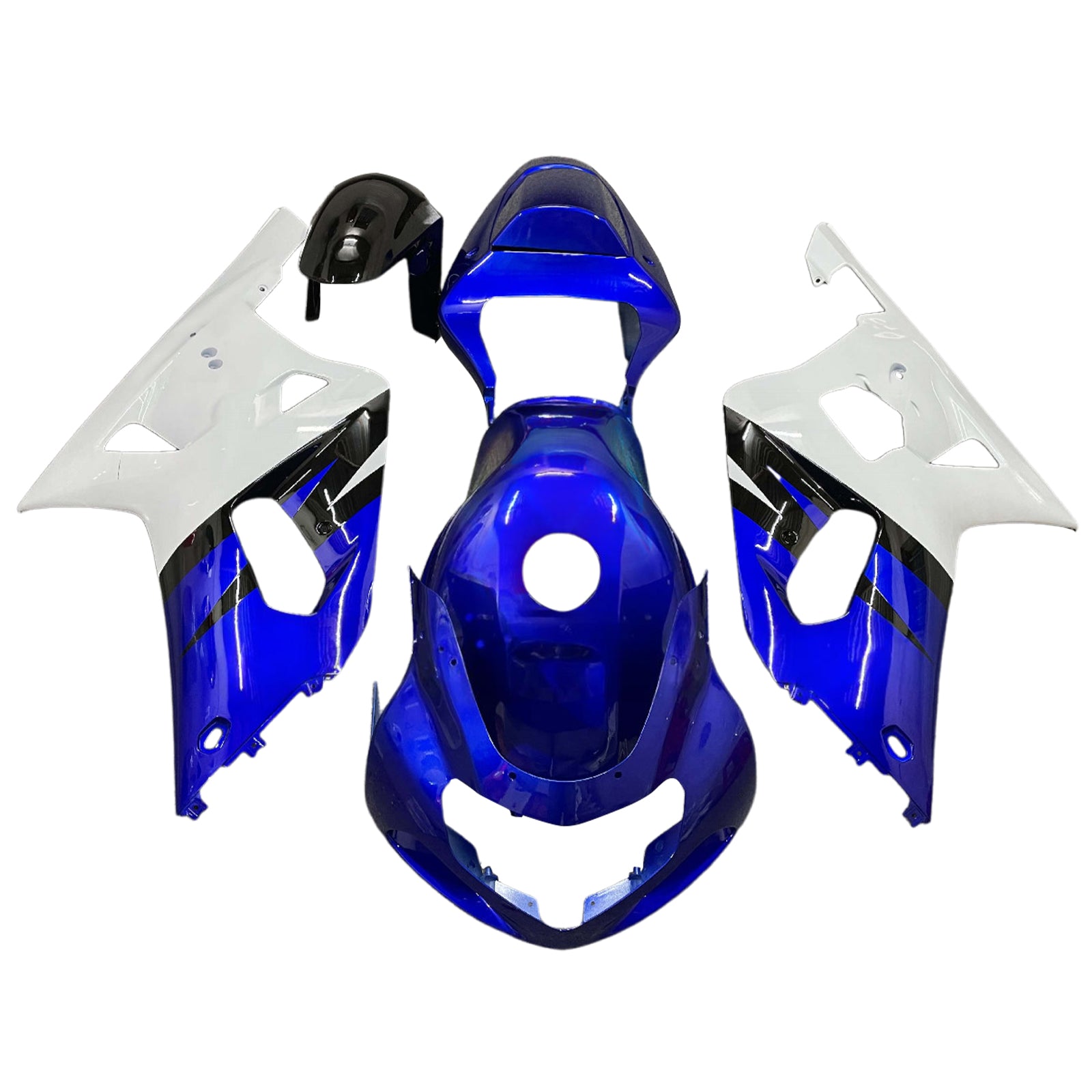 Amotopart 2001-2003 Suzuki GSXR 600 2000-2003 Suzuki GSXR 750 Blue White Fairing Kit