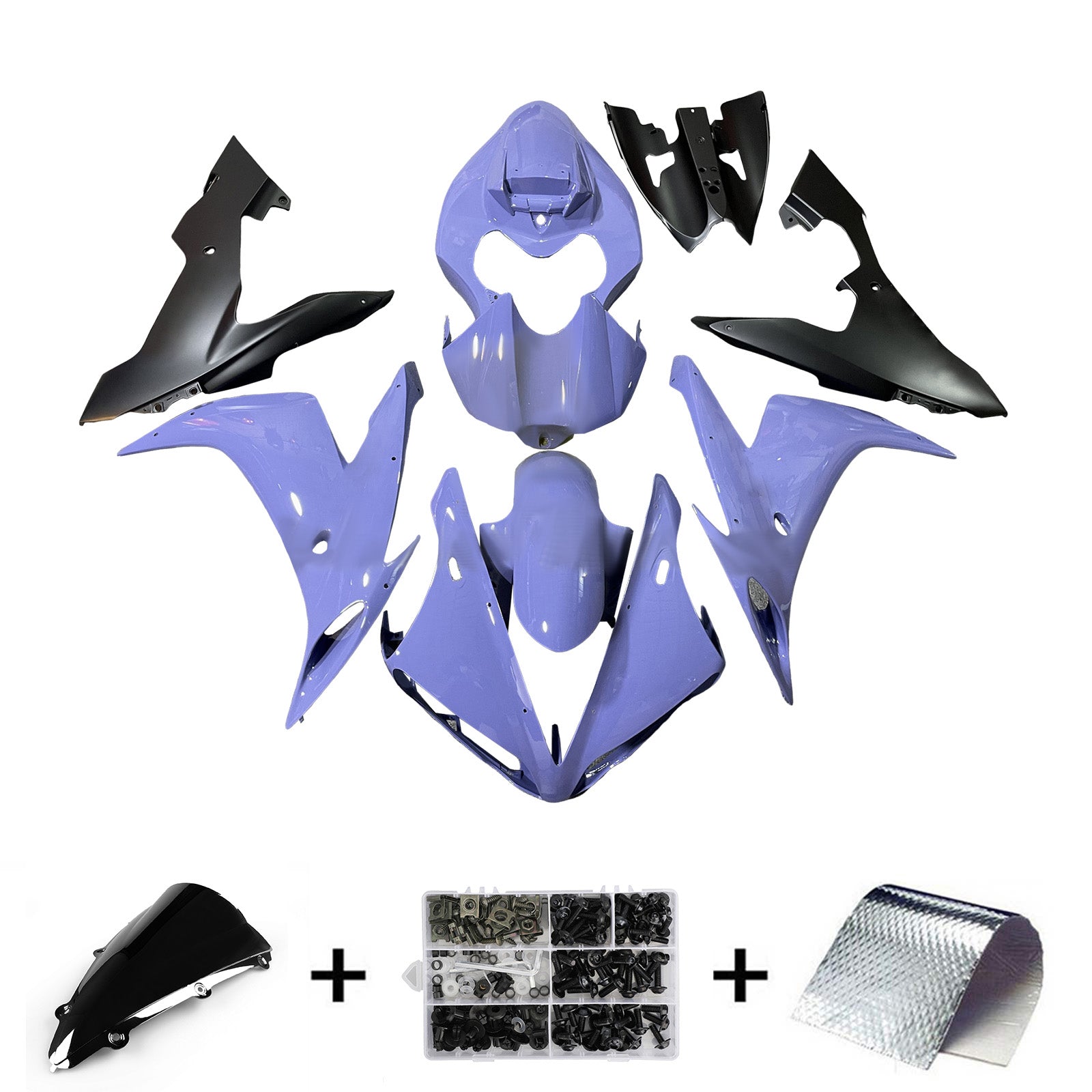 Amotopart 2004-2006 Yamaha YZF-R1 Light Purple Fairing Kit