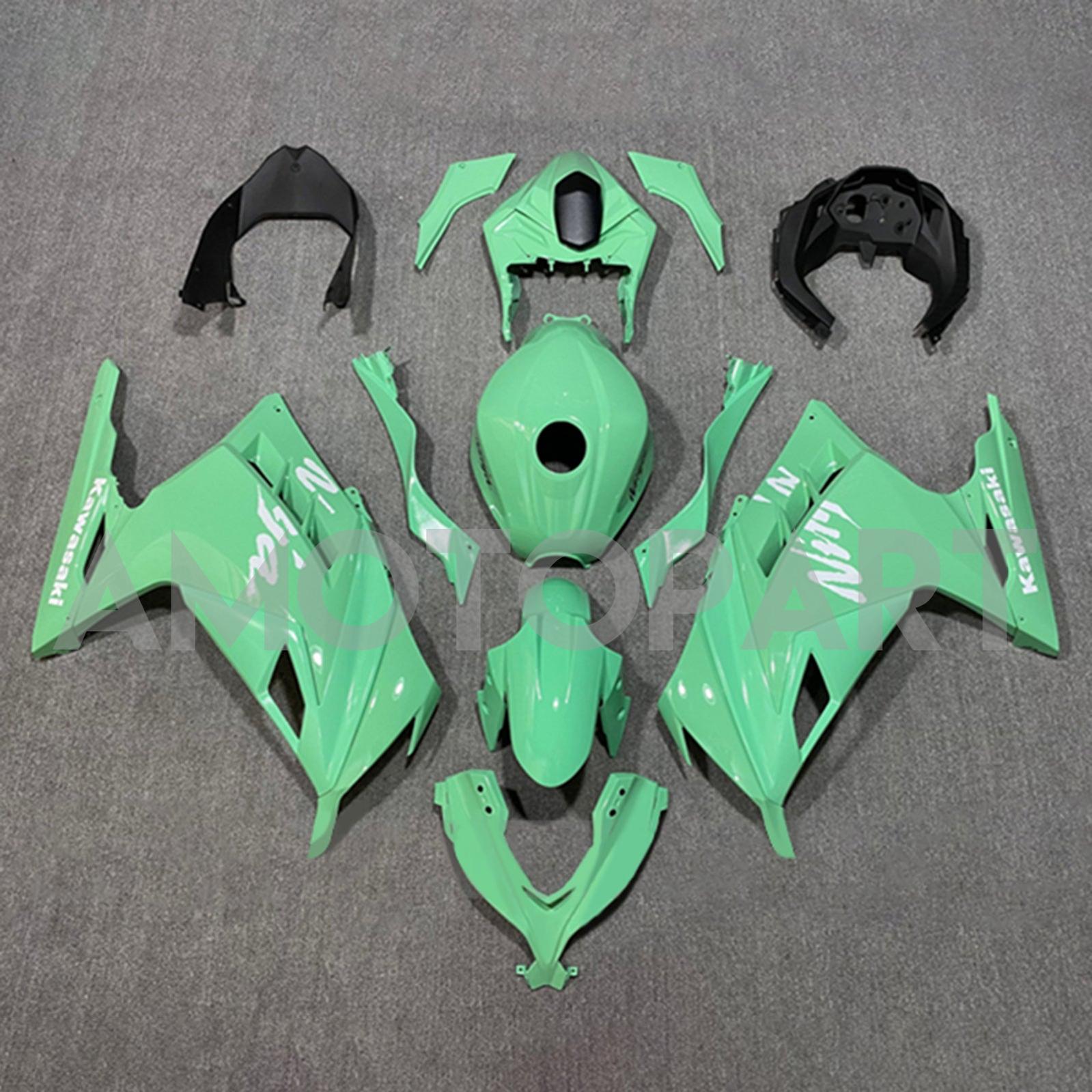 Amotopart 2013-2024 Kawasaki EX300/Ninja 300 Green Fearing Kit
