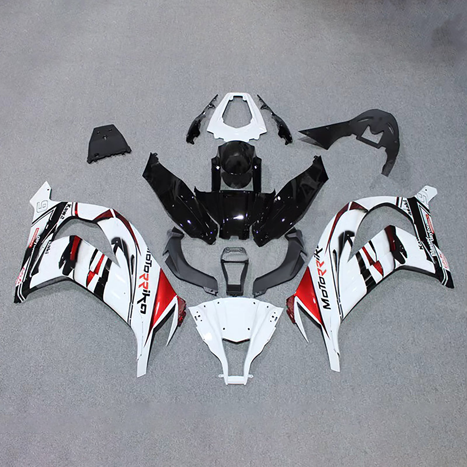 Amotopart 2011-2015 Kawasaki ZX10R Black Red White Fairing Kit