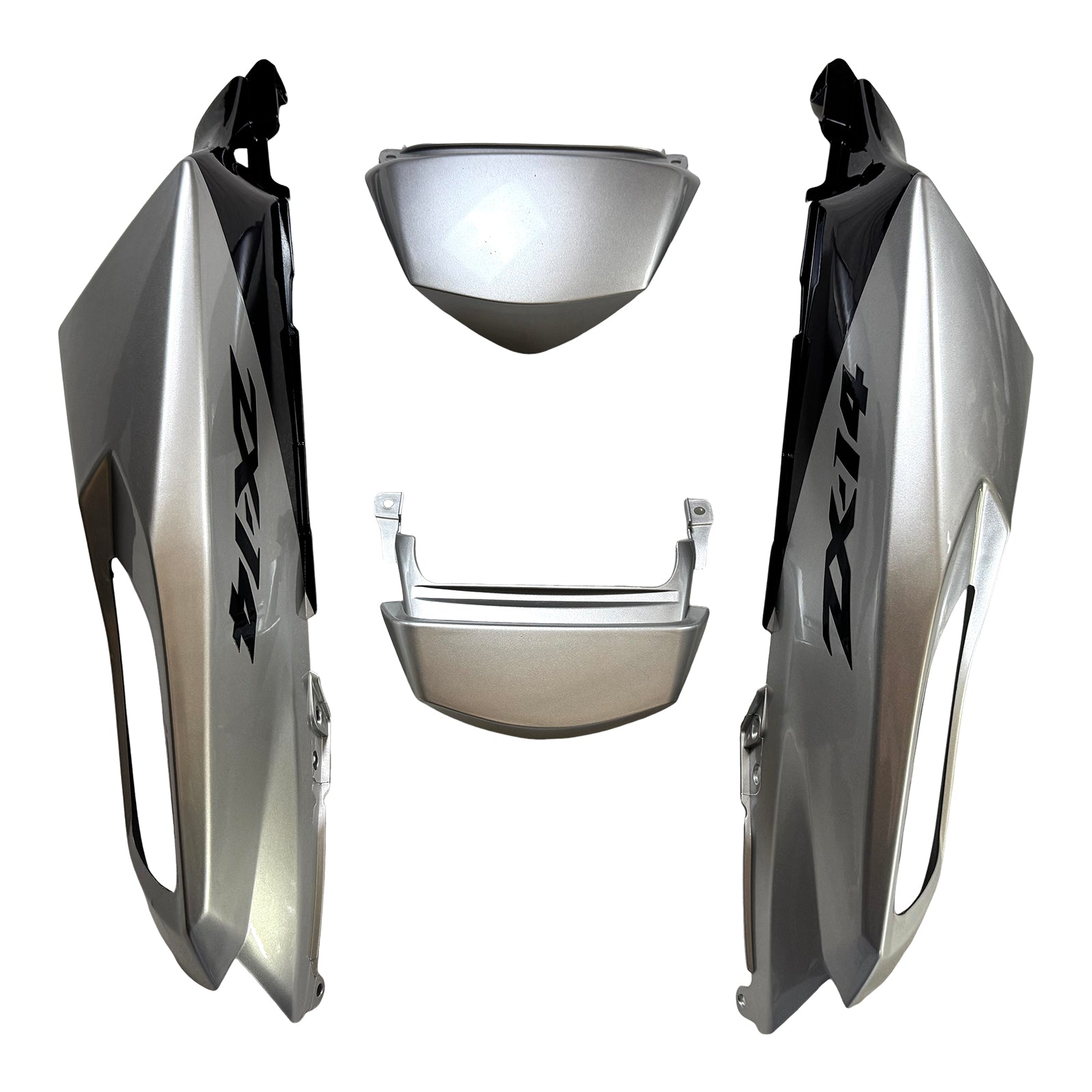 Amotopart 2006–2011 Kawasaki ZX14R Schwarz/Silber Verkleidungsset