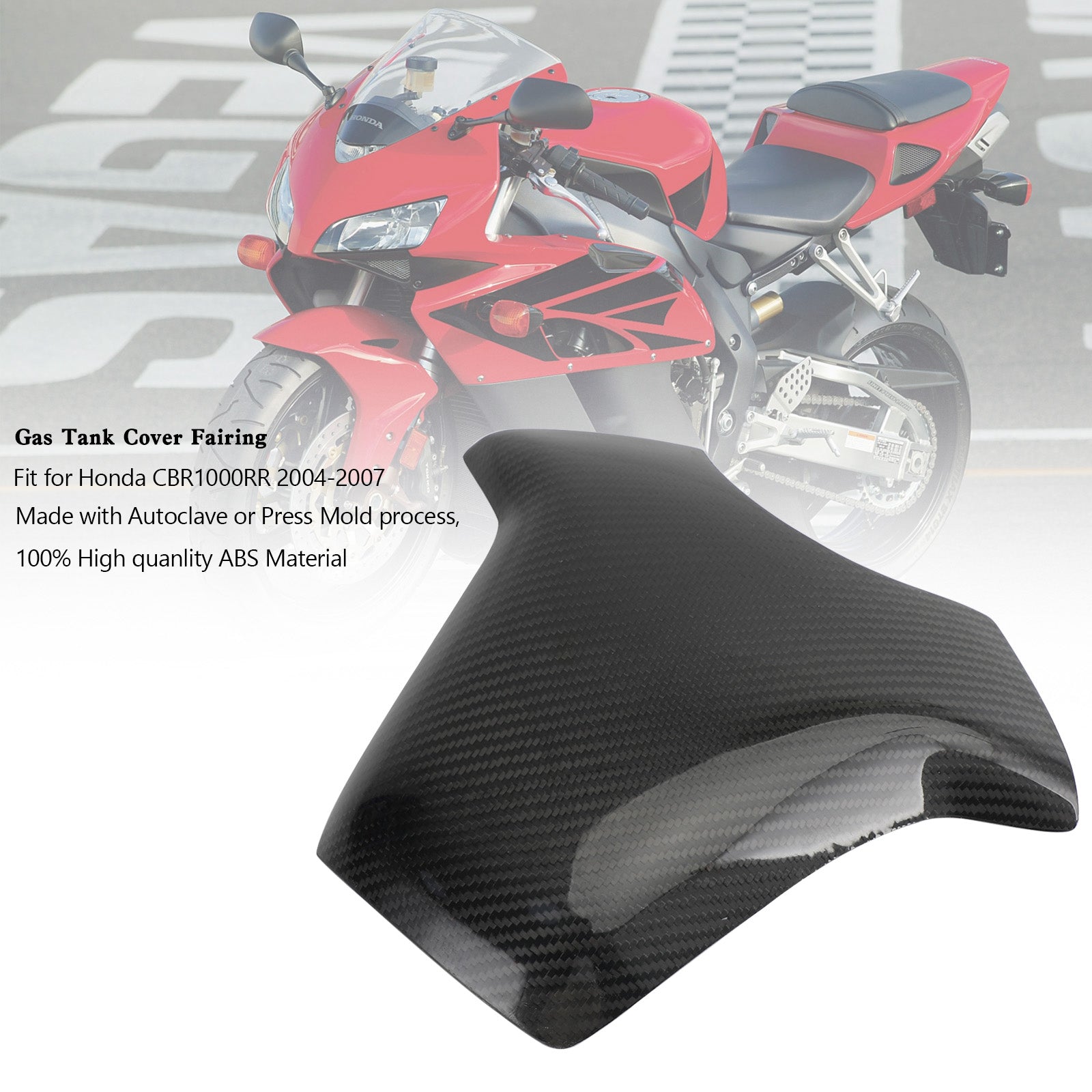 Gas Tank Cover Panel Fairing Protector For Honda CBR1000RR 2004-2007 Carbon