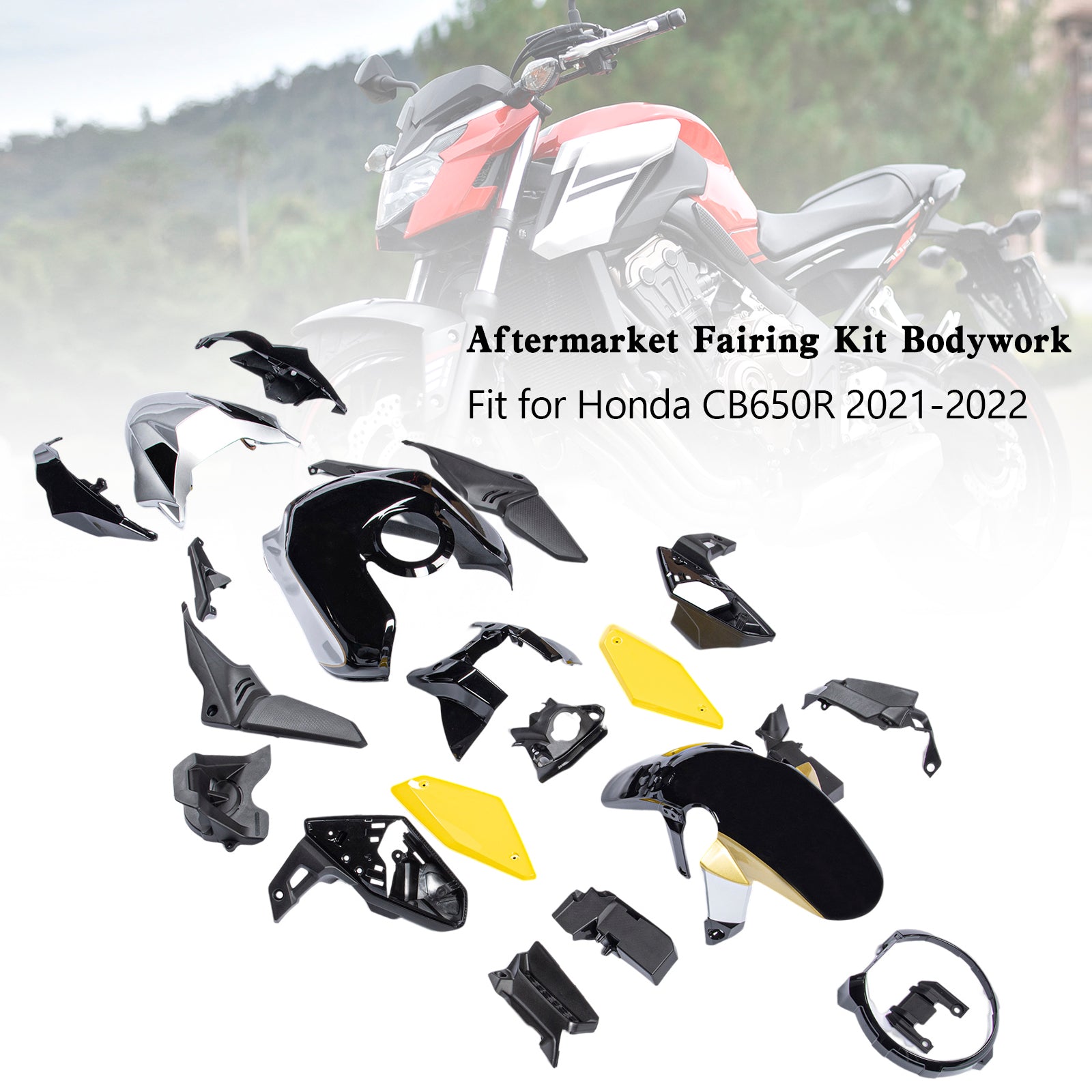 Amotopart (21-23) Zestaw Fairing Honda CB650R