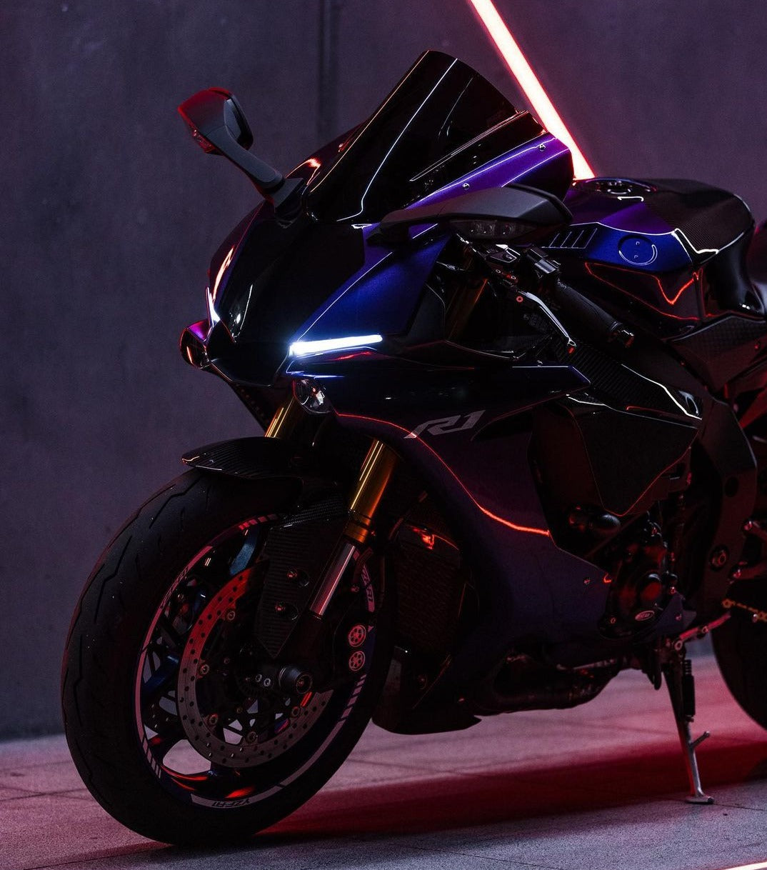 Amotopart 2015-2019 Yamaha YZF 1000 R1 Purple Abzugskit