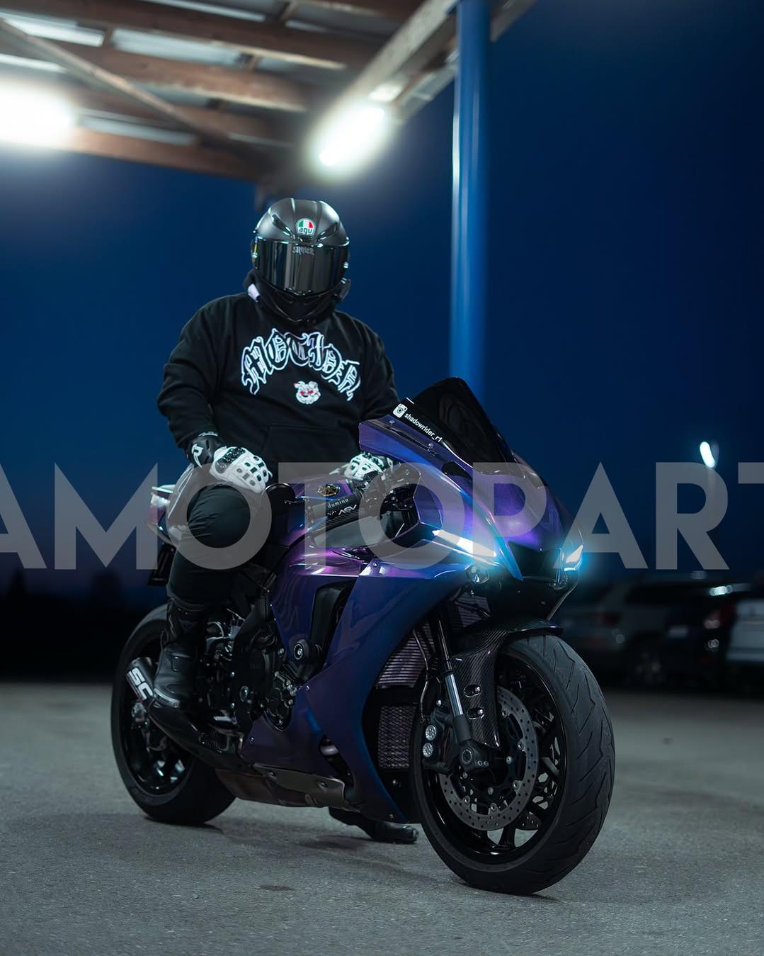 Amotopart 2020-2025 Yamaha YZF R1 Gradient Blue Purple Fairing Kit