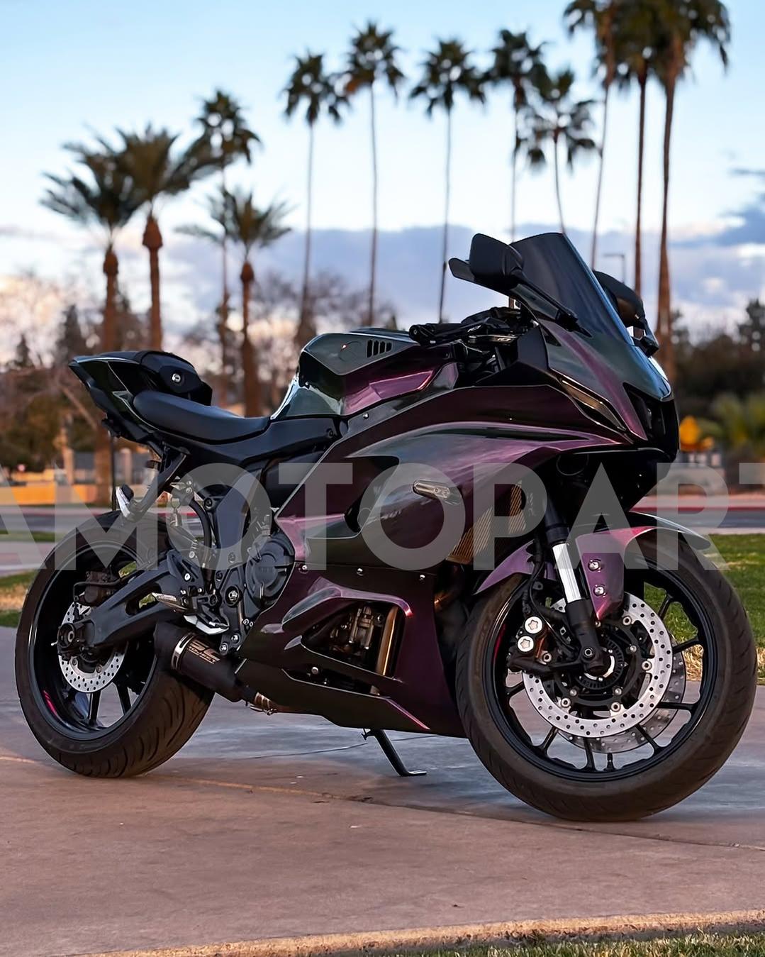 Amotopart 2021-2025 Yamaha YZF-R7 Gradient Green Purple Fairing Kit