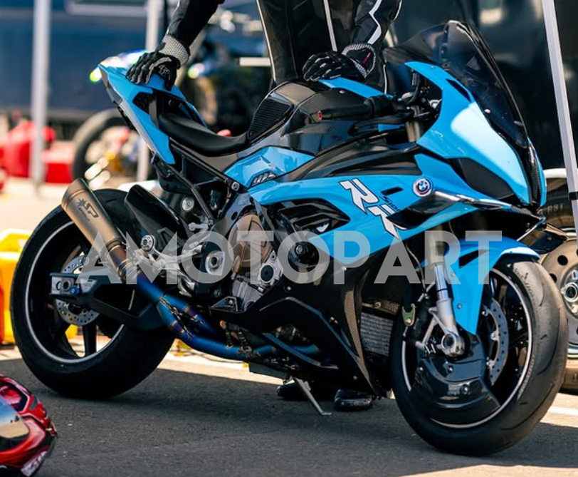 Amotopart 2019-2022 BMW S1000RR Carbon Fiber Patterns Blue Fairing Kit