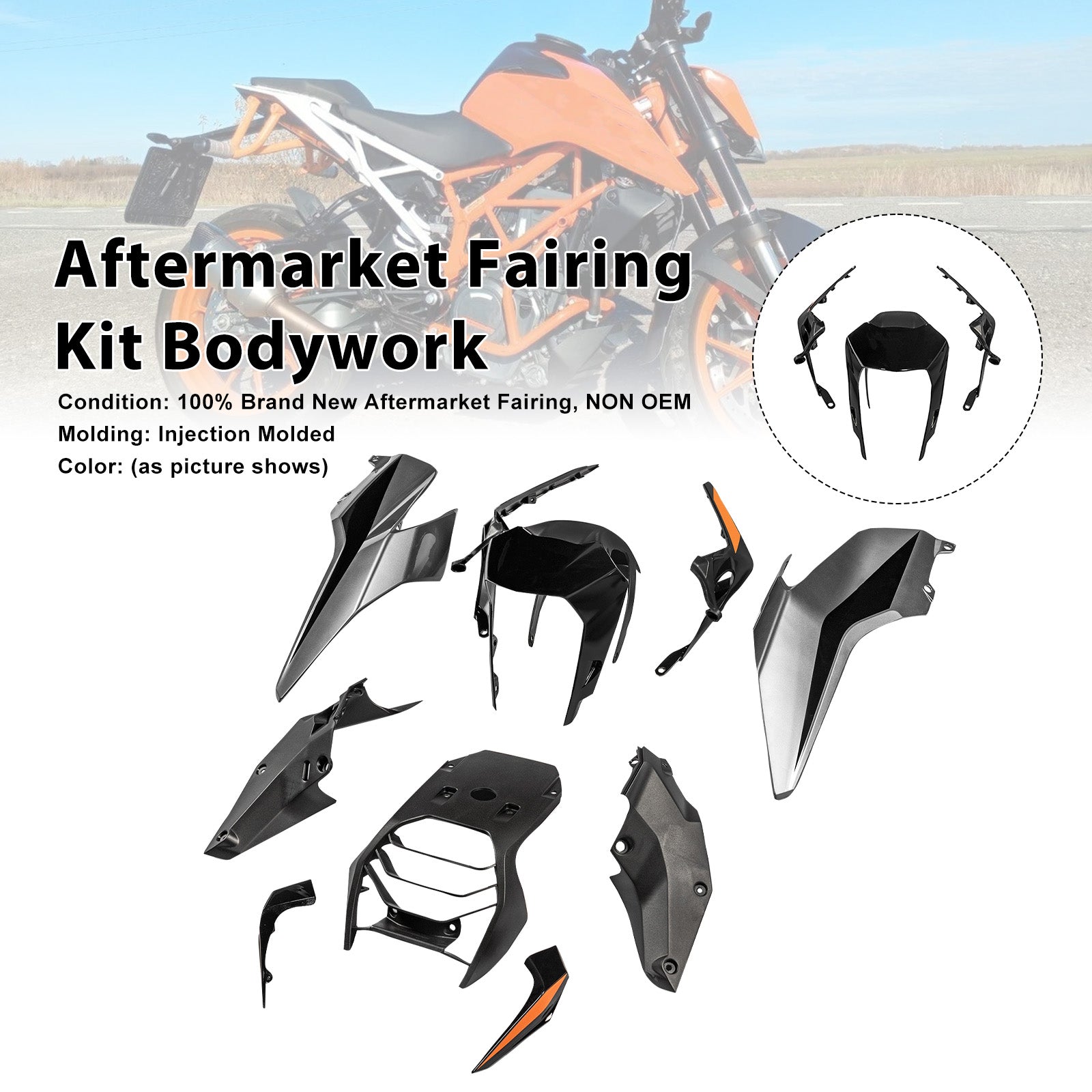 Amotopart 2017-2023 Duke 390 Fairing Kit