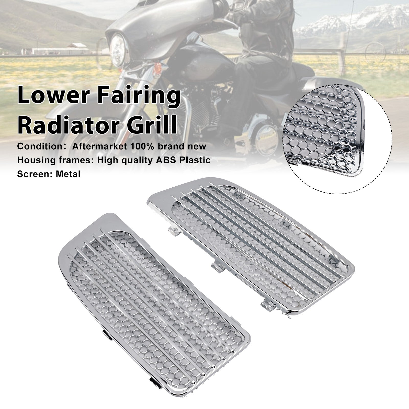 Road Glide King FLHR Special FLTRXS Lower Fairing Radiator Grill