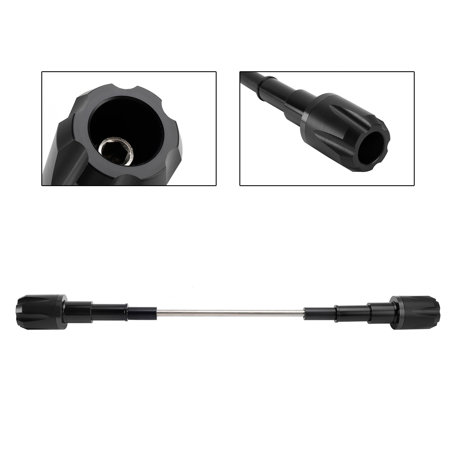 Du Cafe Racer Scrambler 800 Aluminum Frame Crash Slider Protection Gold Black