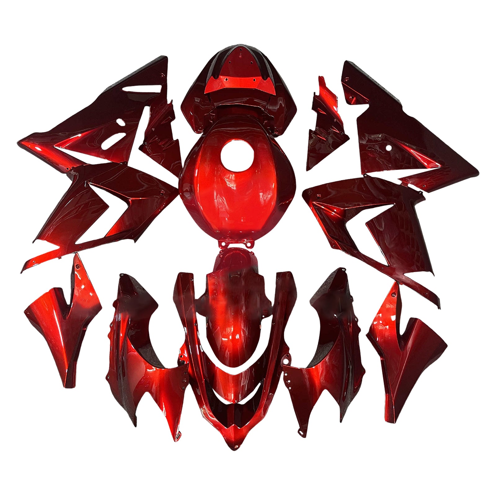 Amotopart 2004-2005 Kawasaki ZX10R Gloss Red Fairing Kit