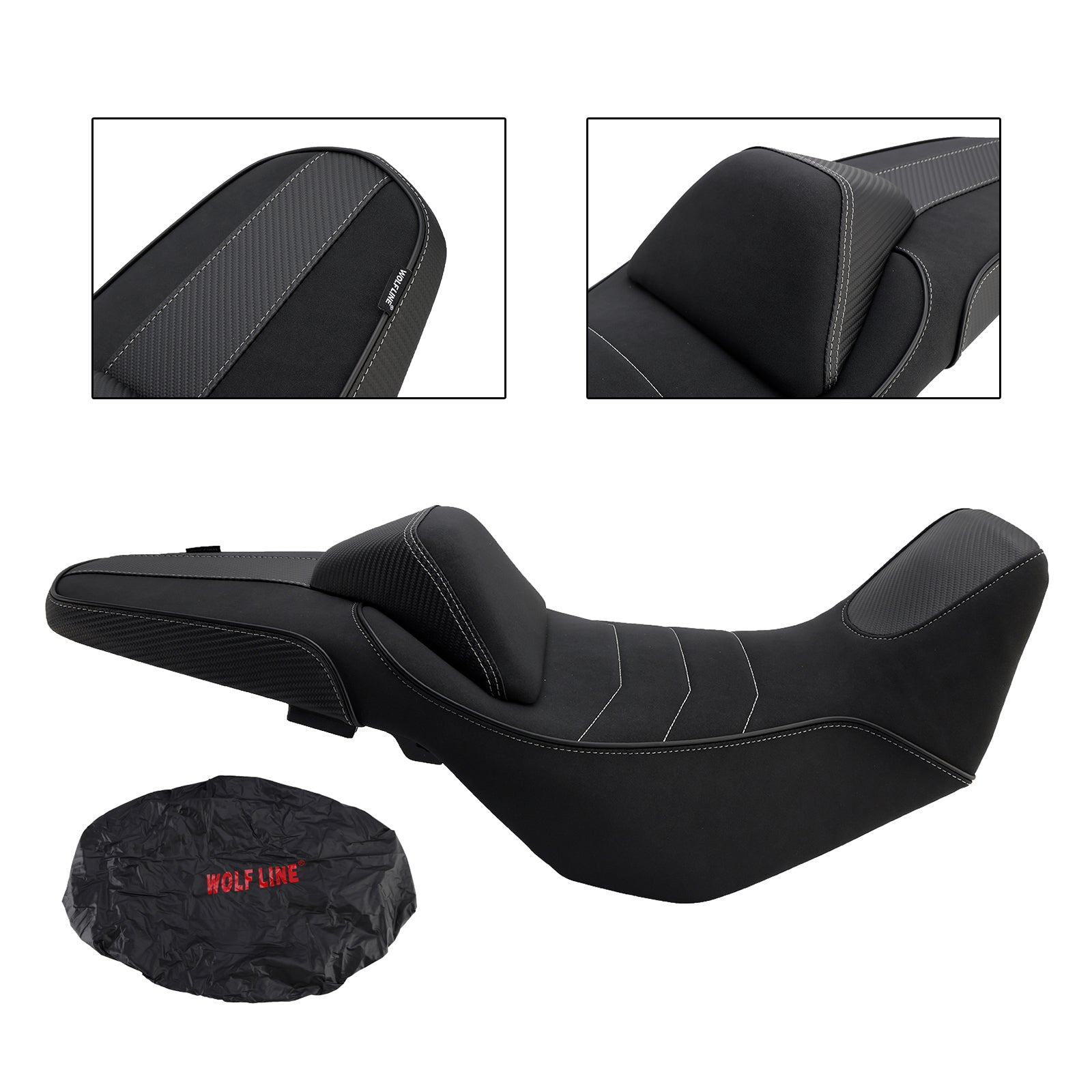 Honda Nx400 Nx500 24-25 Replace Front Rear Driver Passenger Seat +15Mm Red