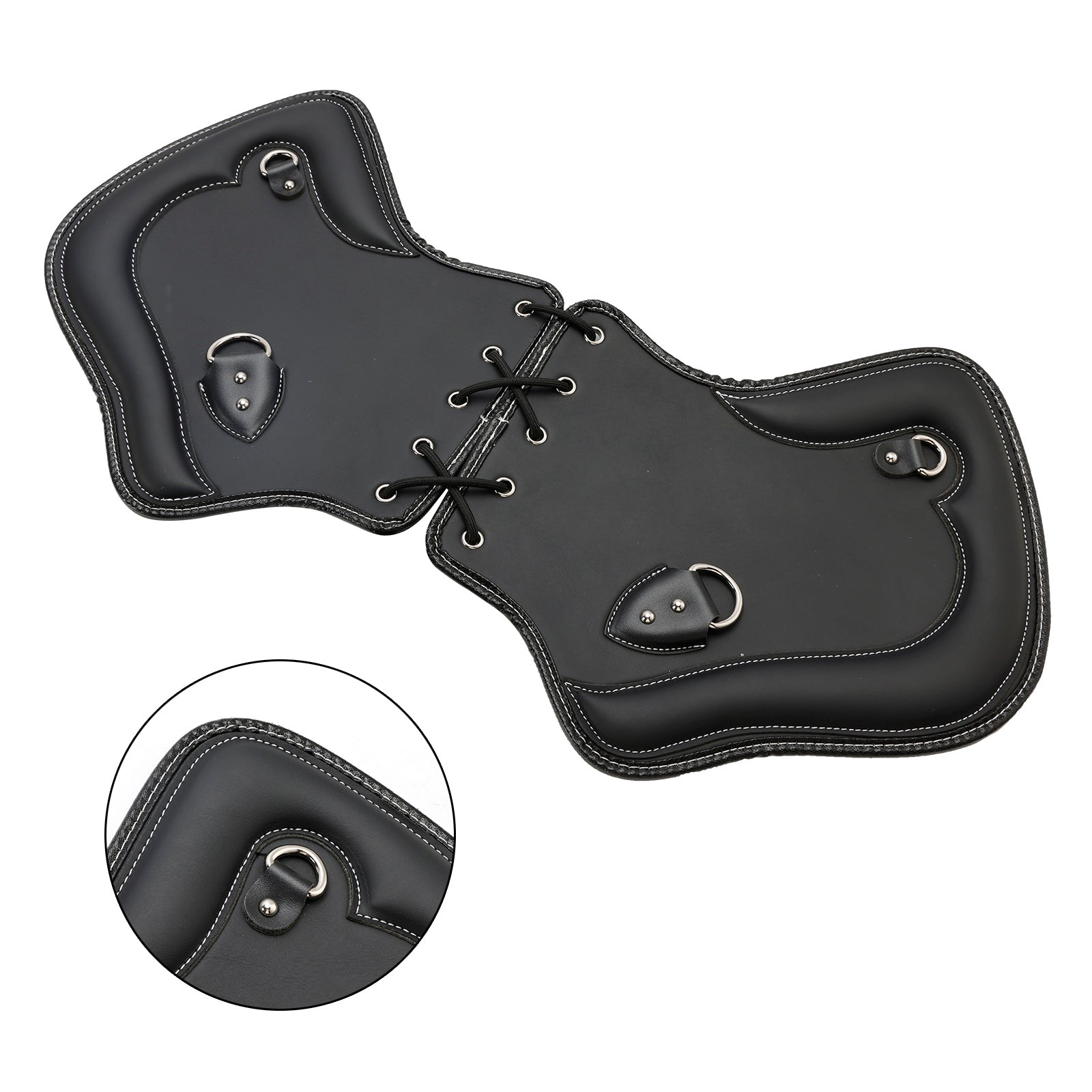 2Pcs Universal Heat Saddle Shield Deflector Blackb For Flhxs Glide Rider Fxdwg Brown