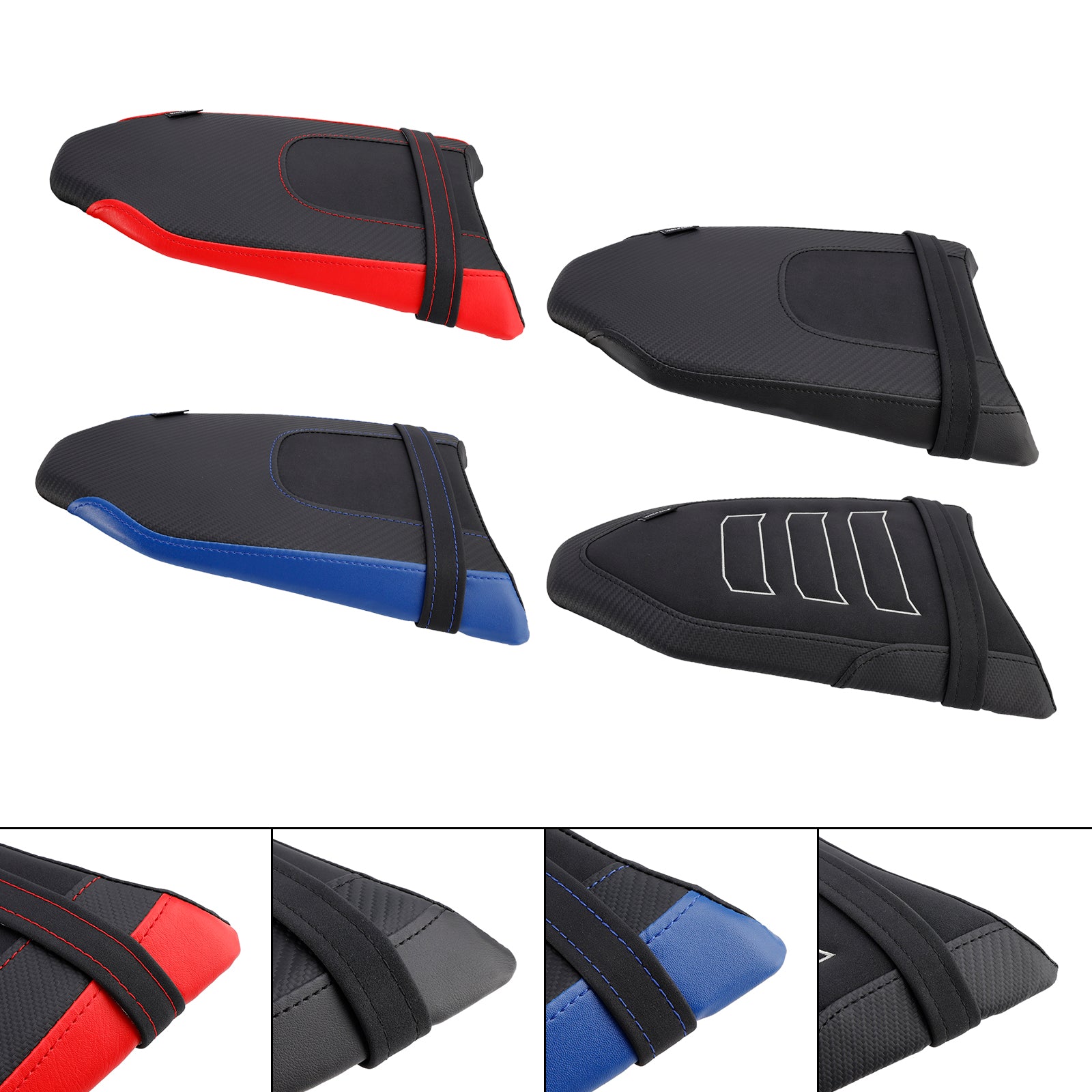 2019-2024 Yamaha Tenere 700 bageste sæde passagerpude flad pu blå sort