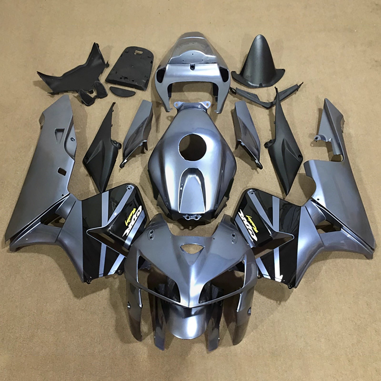 Amotopart 2005-2006 Honda CBR600RR Silver Fairing Kit