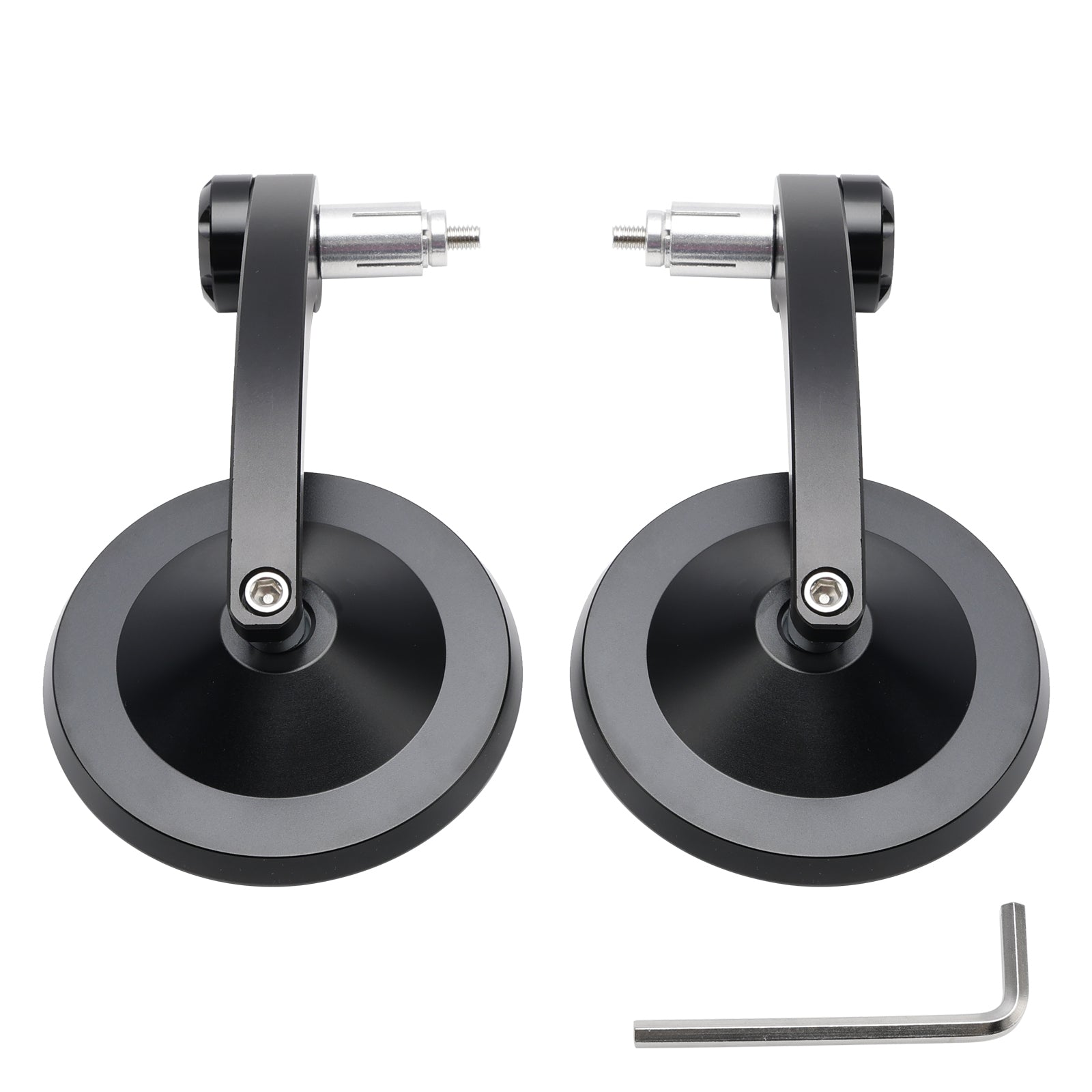 Paire de motos Round 7/8" Rétroviseurs latéraux CNC pour embouts de guidon Bobber Cafe Racer