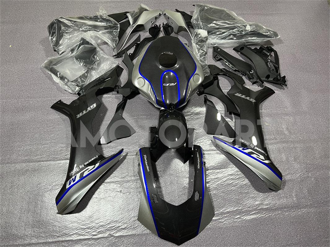 Amotopart Yamaha 2015-2019 YZF 1000 R1 Blue&Black Carbon Fiber Fairing Kit