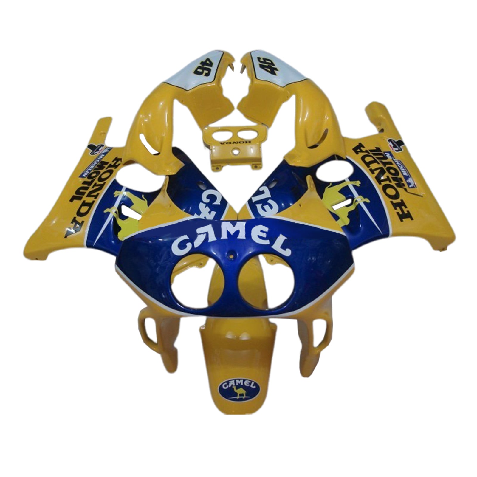AMOTOPART 1990-1998 Honda CBR250RR MC22 Gulblått fairing-kit