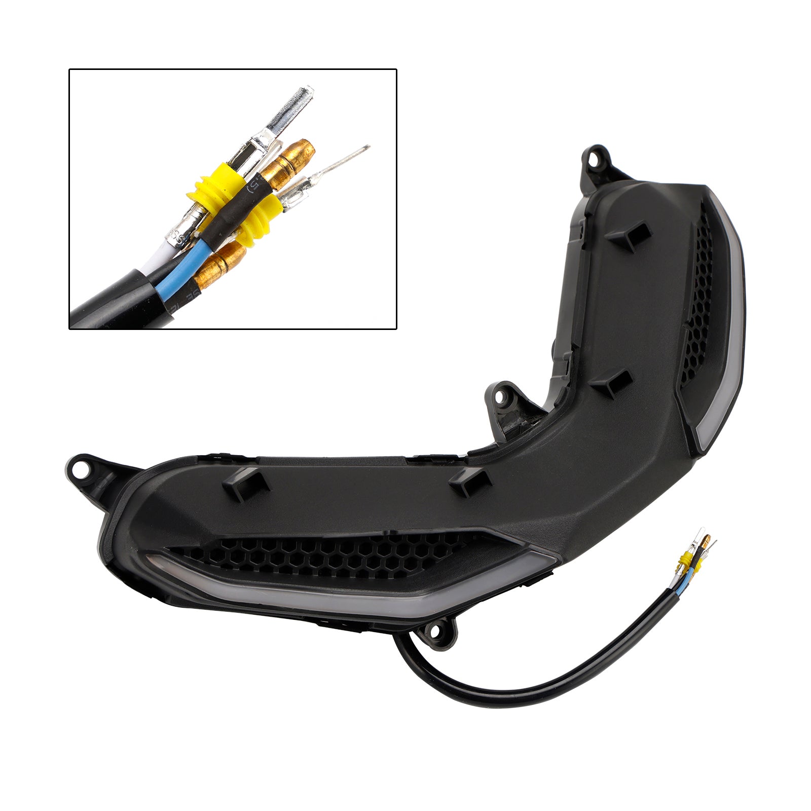 Le migliori offerte per Faro anteriore griglia faro LED protezione segnale luminoso per Yamaha Y15Zr