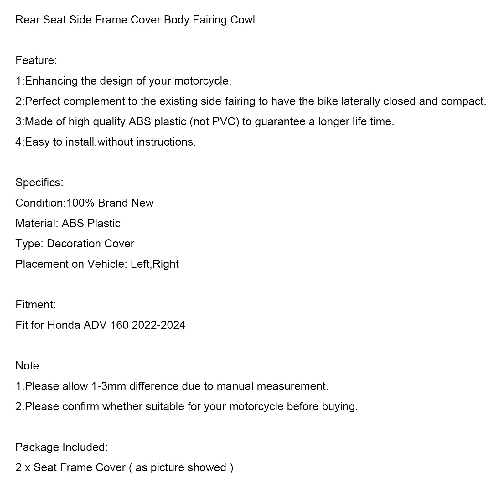 23-24 HONDA ADV 160 TAPELA TAPELA TAPA LAFELA TAPA CABELO CUPELO CABEL