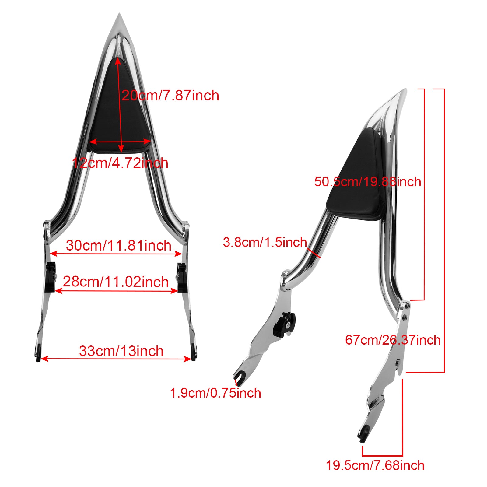 09-23 Road Road King/CVO Road Glide/Street Glide Passenger BackRest