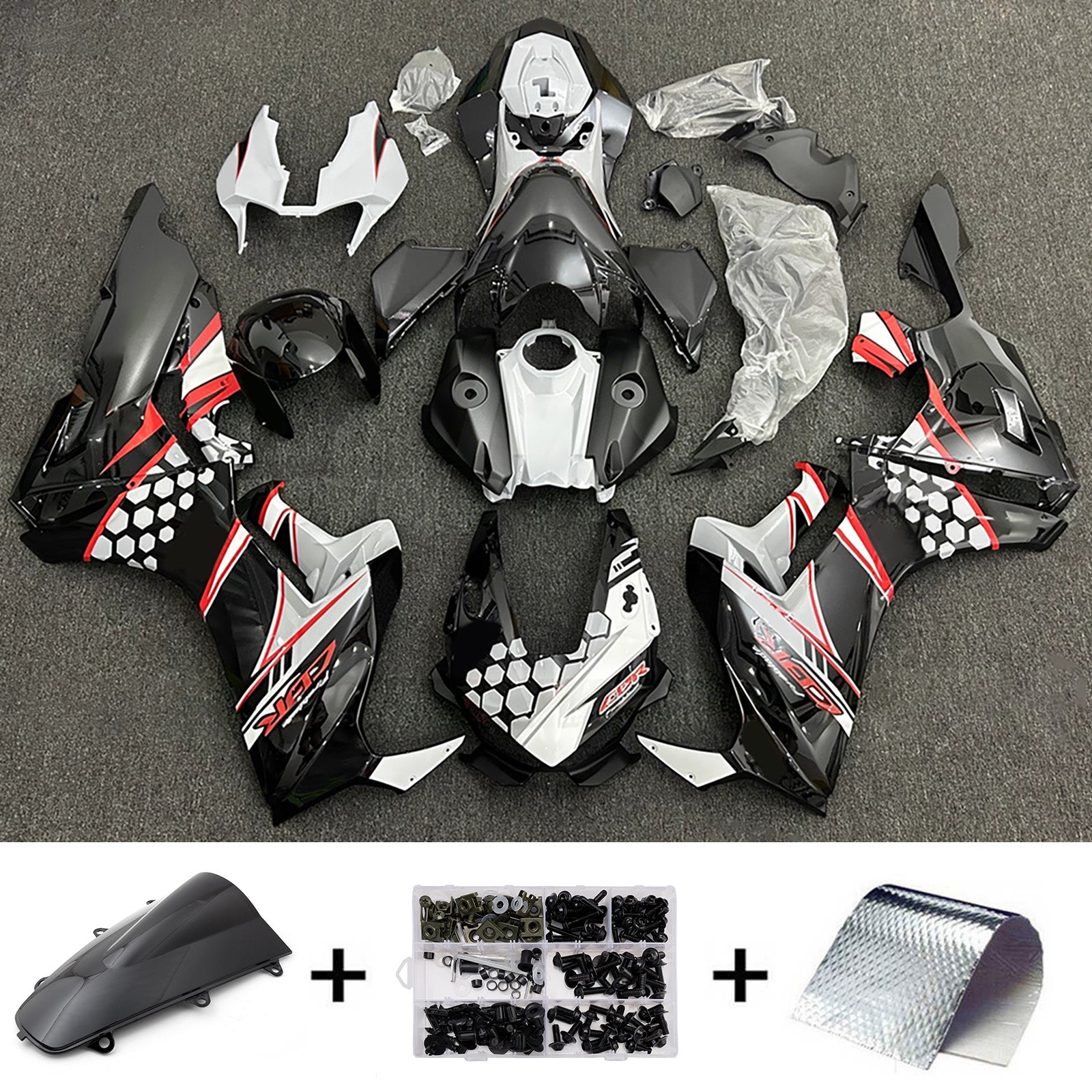 Amotopart 2017-2026 Honda CBR1000RR Black Fairing Kit